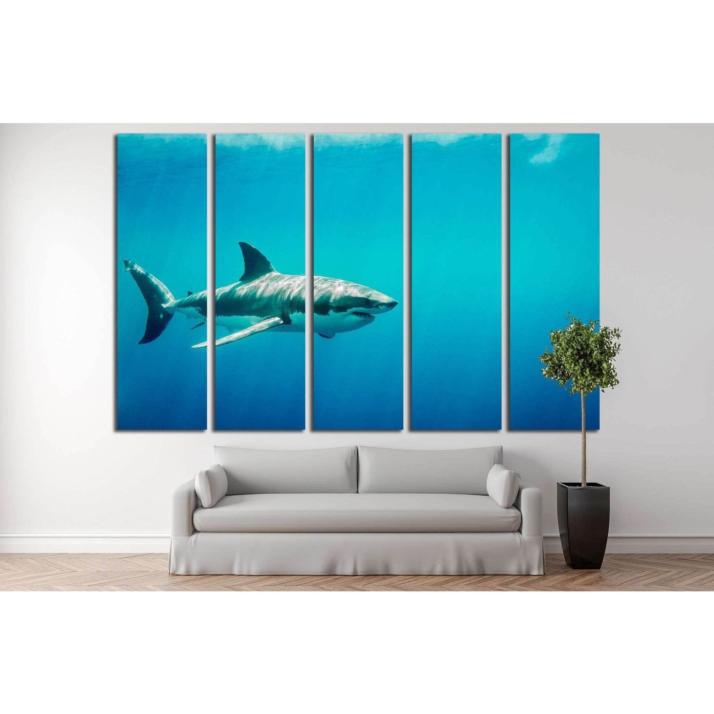 Big Shark №500 Ready to Hang Canvas Print - Zellart Canvas Prints ALL_Products, s-500