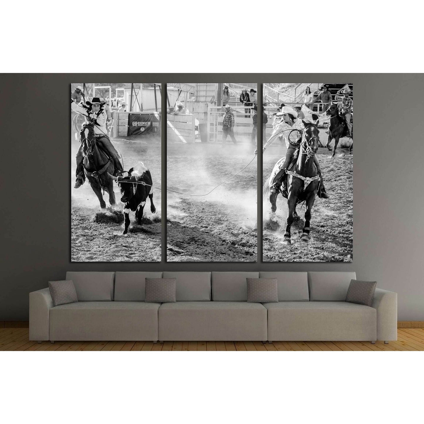 Black & white horses wall art №5002 - Zellart Canvas Prints ALL_Products, Horses, s-5002