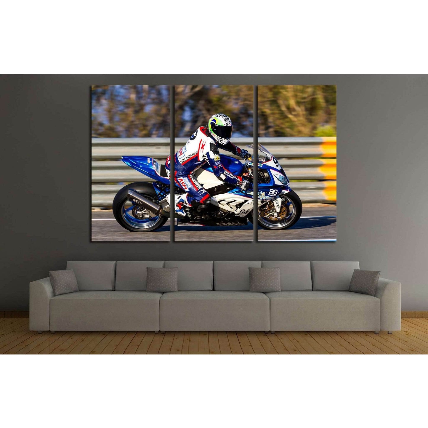 BMW S1000RR №160 Ready to Hang Canvas Print - Zellart Canvas Prints 000Negative, ALL_Products, wd-160