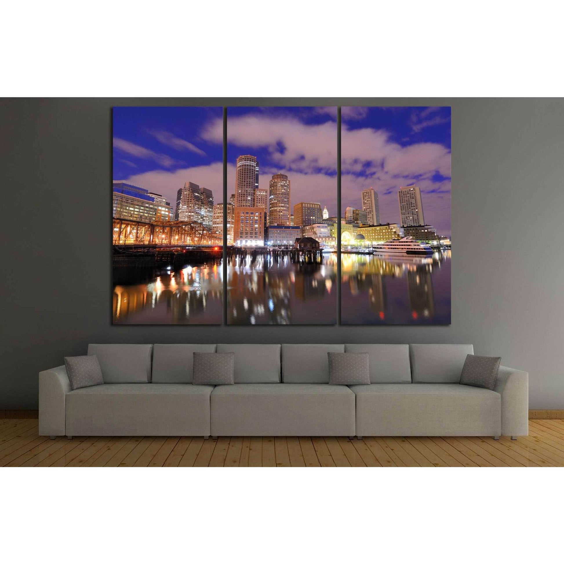 Boston Skyscraper №128 Ready to Hang Canvas PrintCanvas art arrives ready to hang, with hanging accessories included and no additional framing required. Every canvas print is hand-crafted, made on-demand at our workshop and expertly stretched around 100%