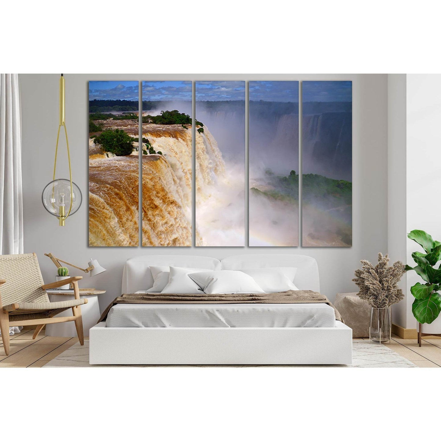 Brazil Iguazu Falls №SL445 Ready to Hang Canvas Print - Zellart Canvas Prints 0new, ALL_Products, Waterfall, Waterfall Wall Art