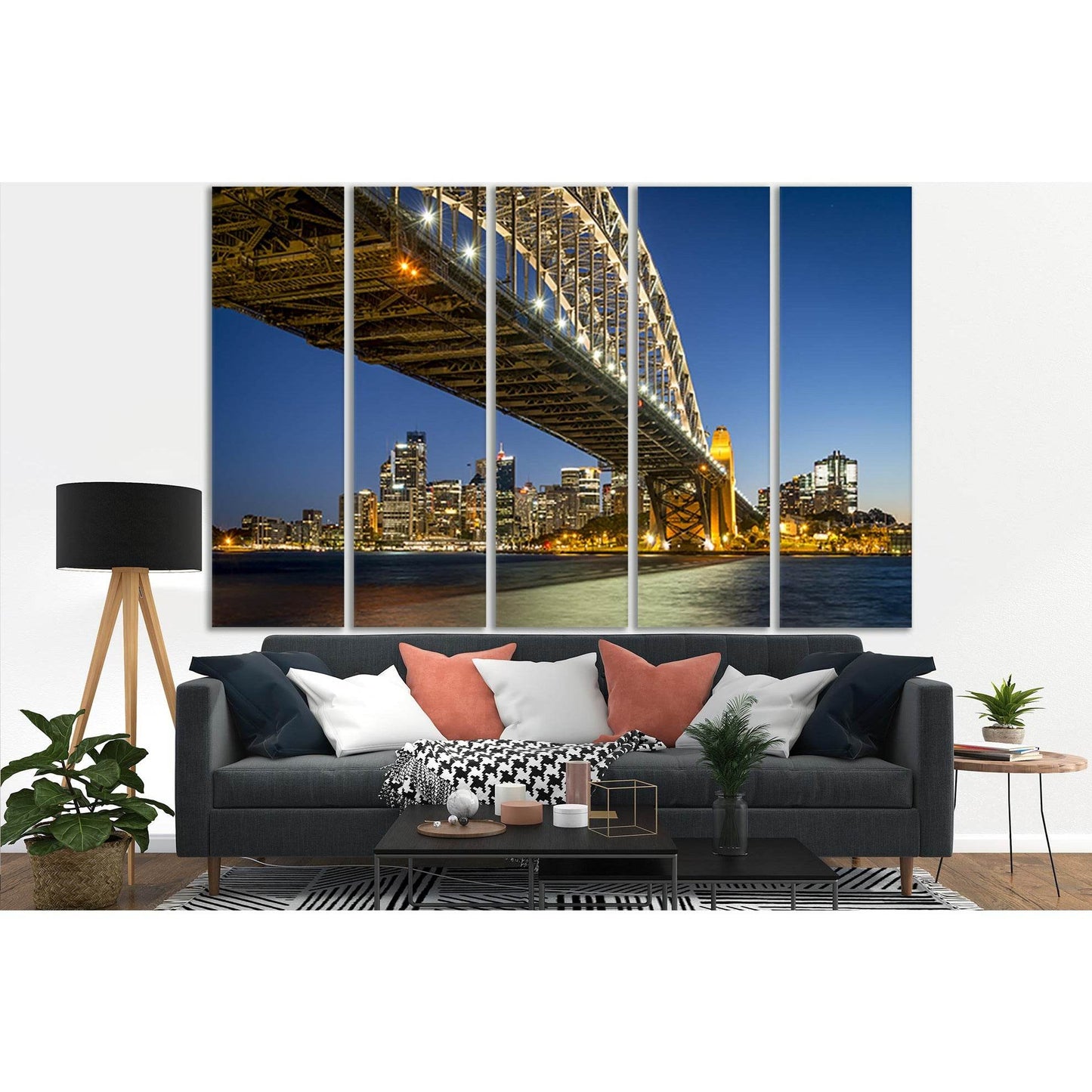 Bridge In Australia Bottom View №SL1136 Ready to Hang Canvas Print - Zellart Canvas Prints 0new, ALL_Products, Bridges Wall Art