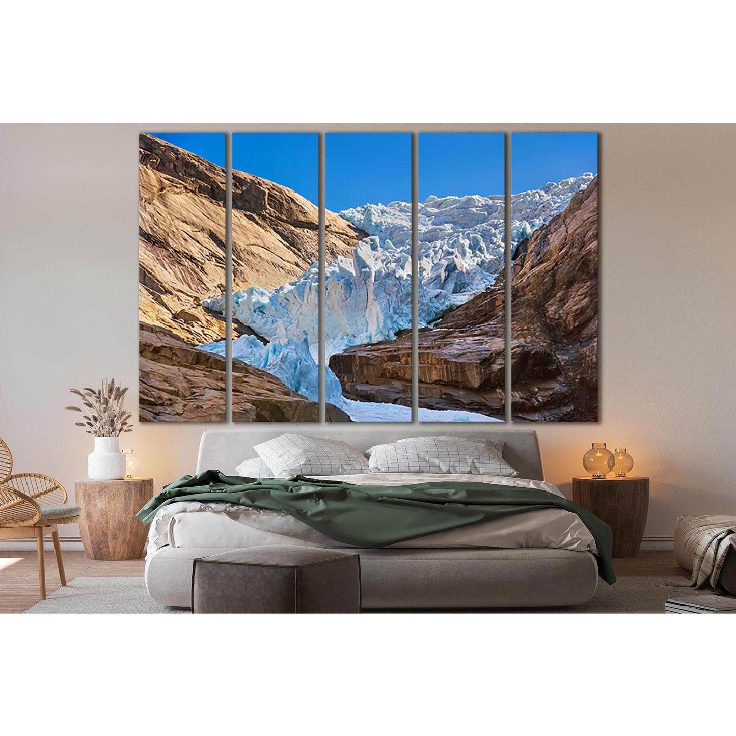 Briksdal Glacier Norway №SL1353 Ready to Hang Canvas Print - Zellart Canvas Prints 0new, ALL_Products, Glacials