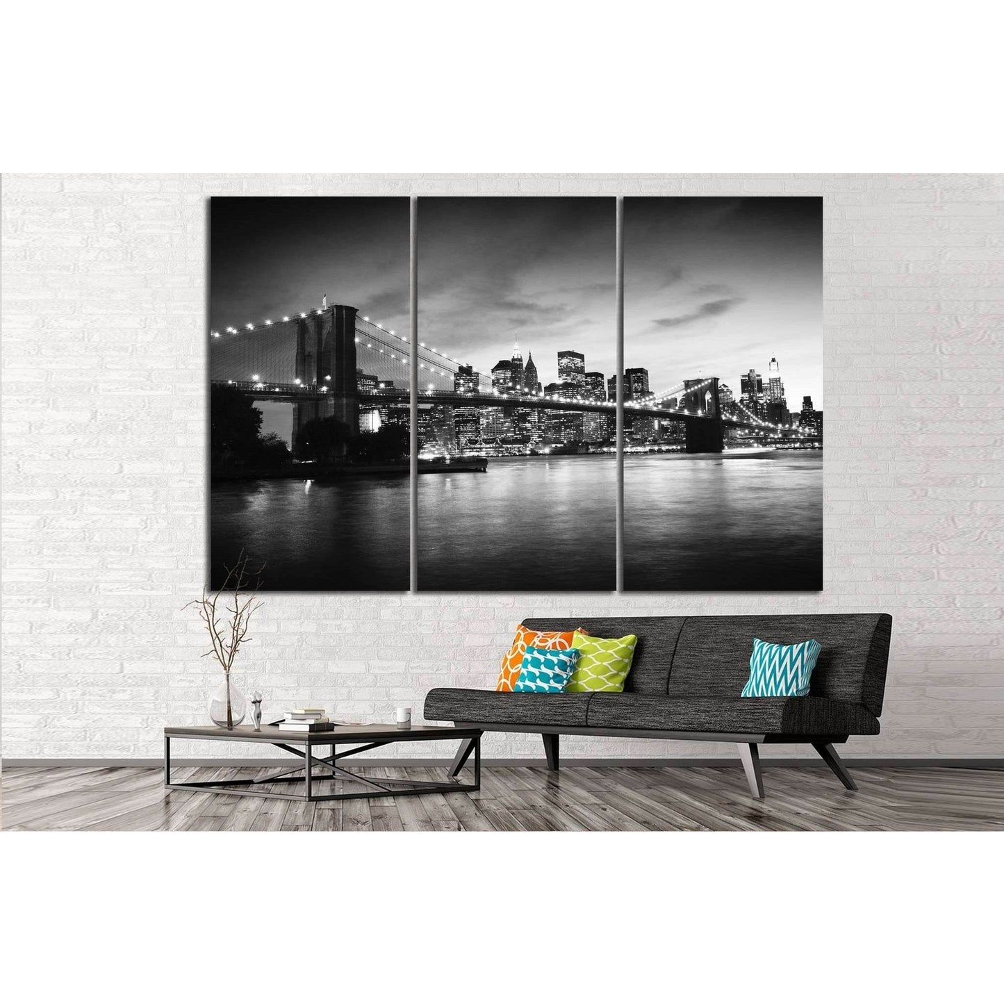 Brooklyn Bridge №775 Ready to Hang Canvas Print - Zellart Canvas Prints 0_NY_ART, ALL_Products, s-775