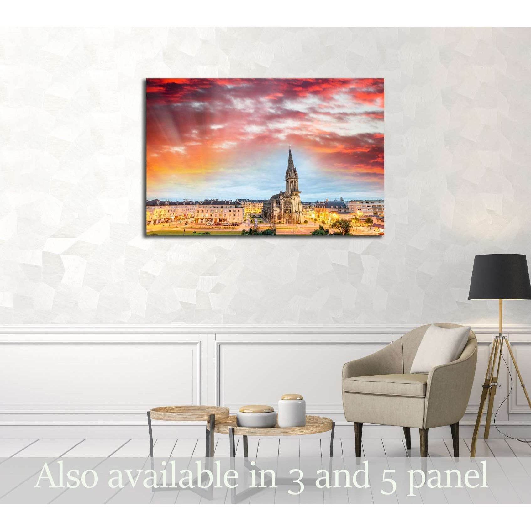 Caen wonderful sunset skyline. №3057 Ready to Hang Canvas PrintCanvas art arrives ready to hang, with hanging accessories included and no additional framing required. Every canvas print is hand-crafted, made on-demand at our workshop and expertly stretche