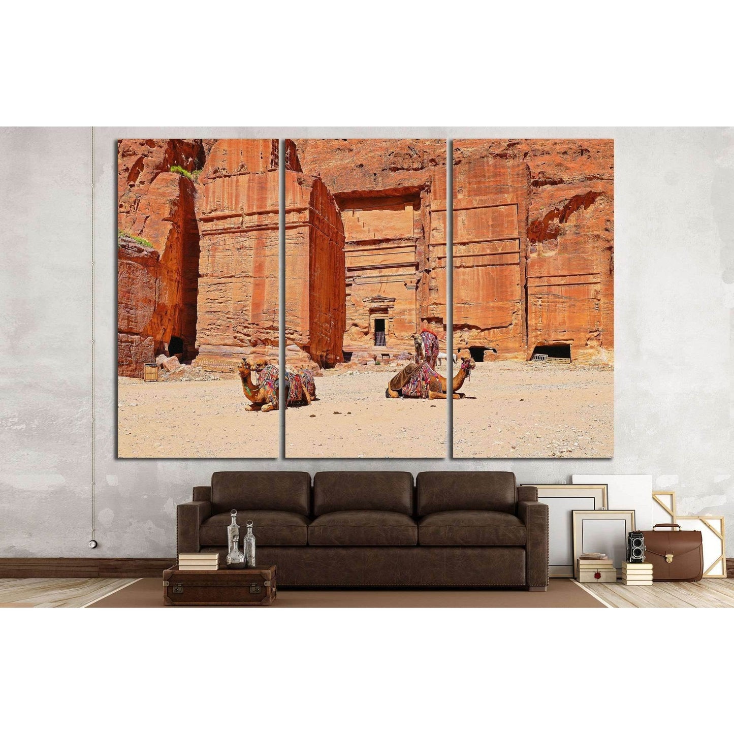 Camels Relaxed №810 Ready to Hang Canvas Print - Zellart Canvas Prints ALL_Products, s-810