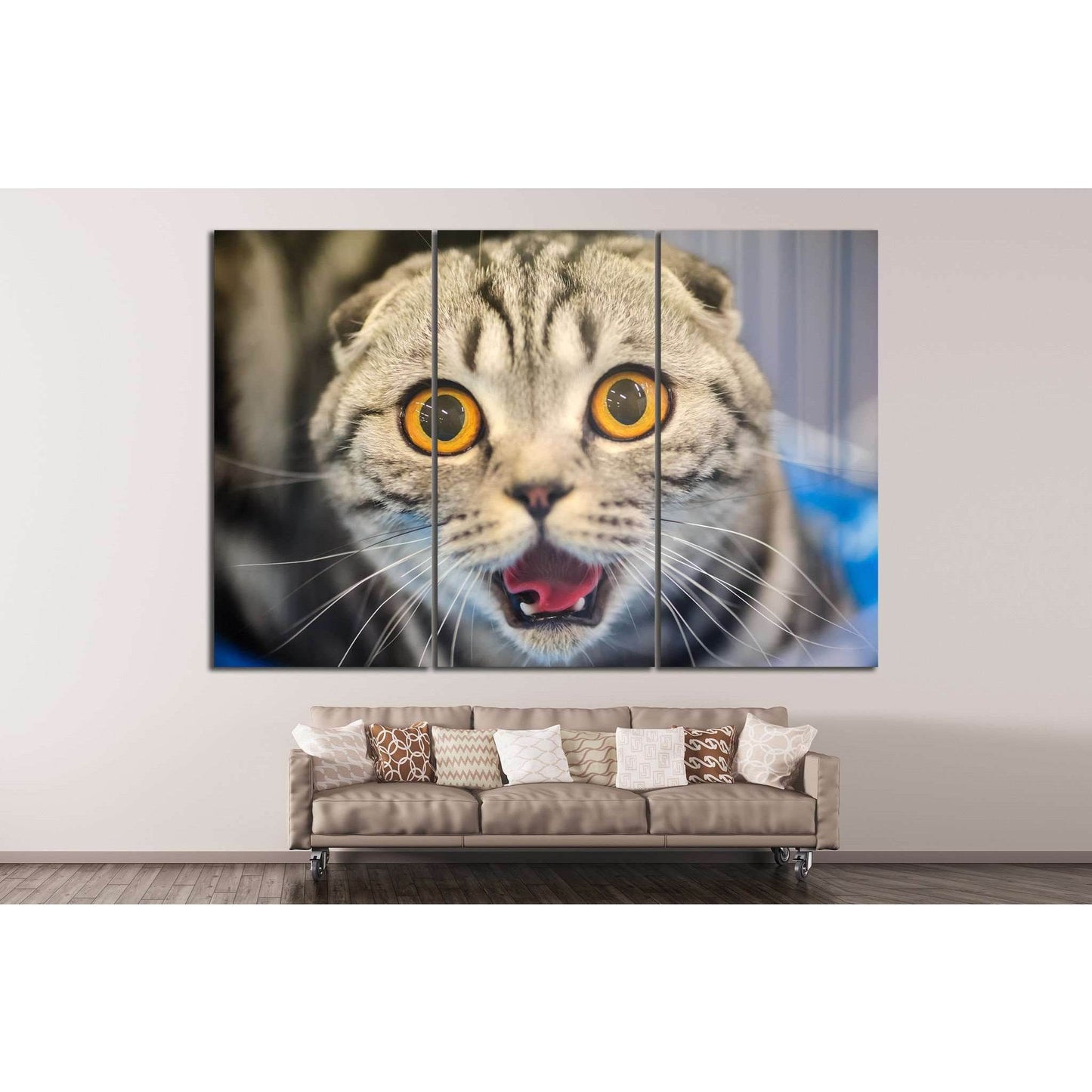 Cat with yellow eyes №14 Ready to Hang Canvas Print - Zellart Canvas Prints ALL_Products, s-14