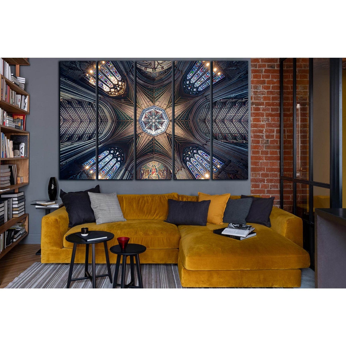 Ceiling Of Ely Cathedral №SL1366 Ready to Hang Canvas Print - Zellart Canvas Prints 0new, ALL_Products, Architecture