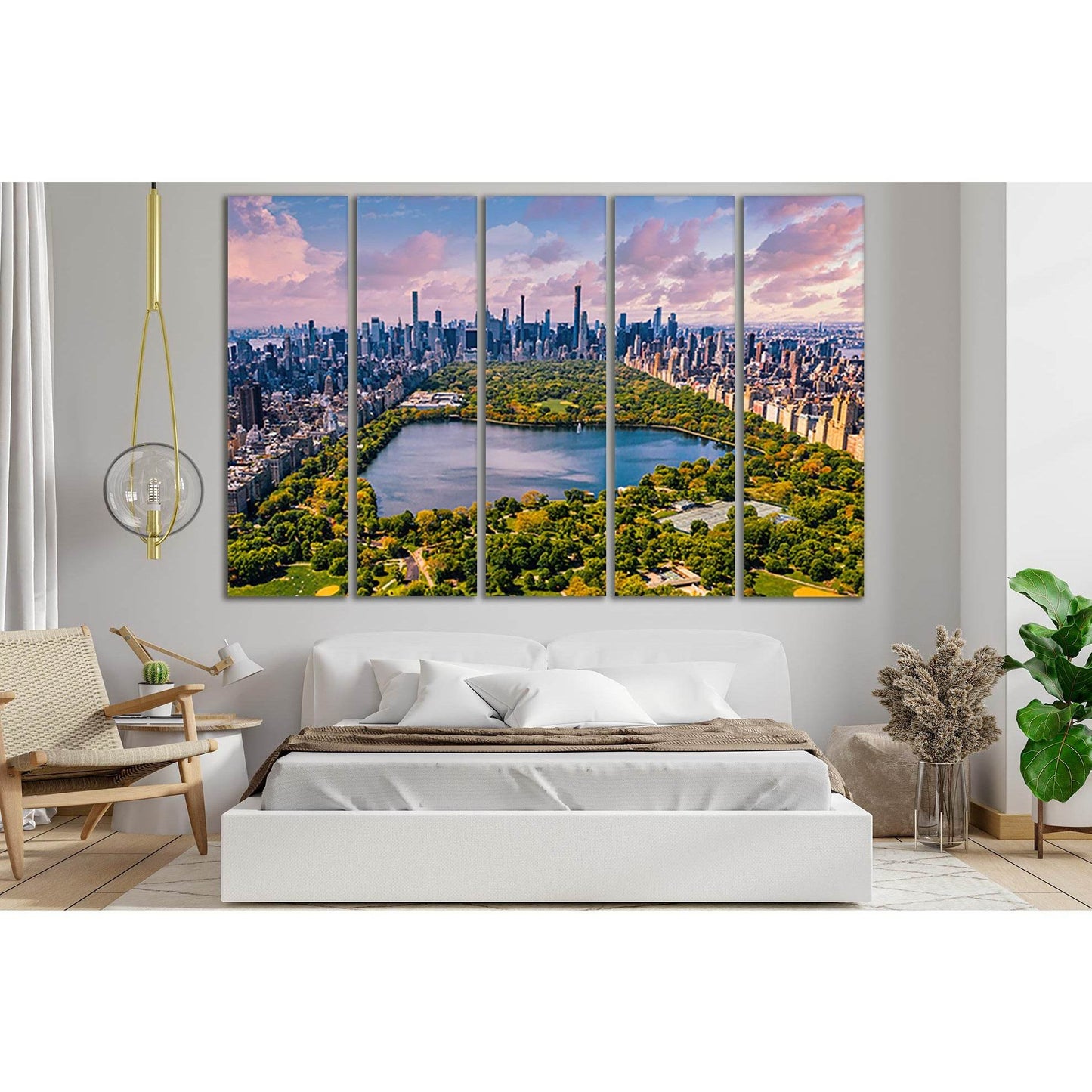 Central Park In Manhattan New York №SL364 Ready to Hang Canvas Print - Zellart Canvas Prints 0_NY_ART, 0new, ALL_Products, Cityscapes & Skylines