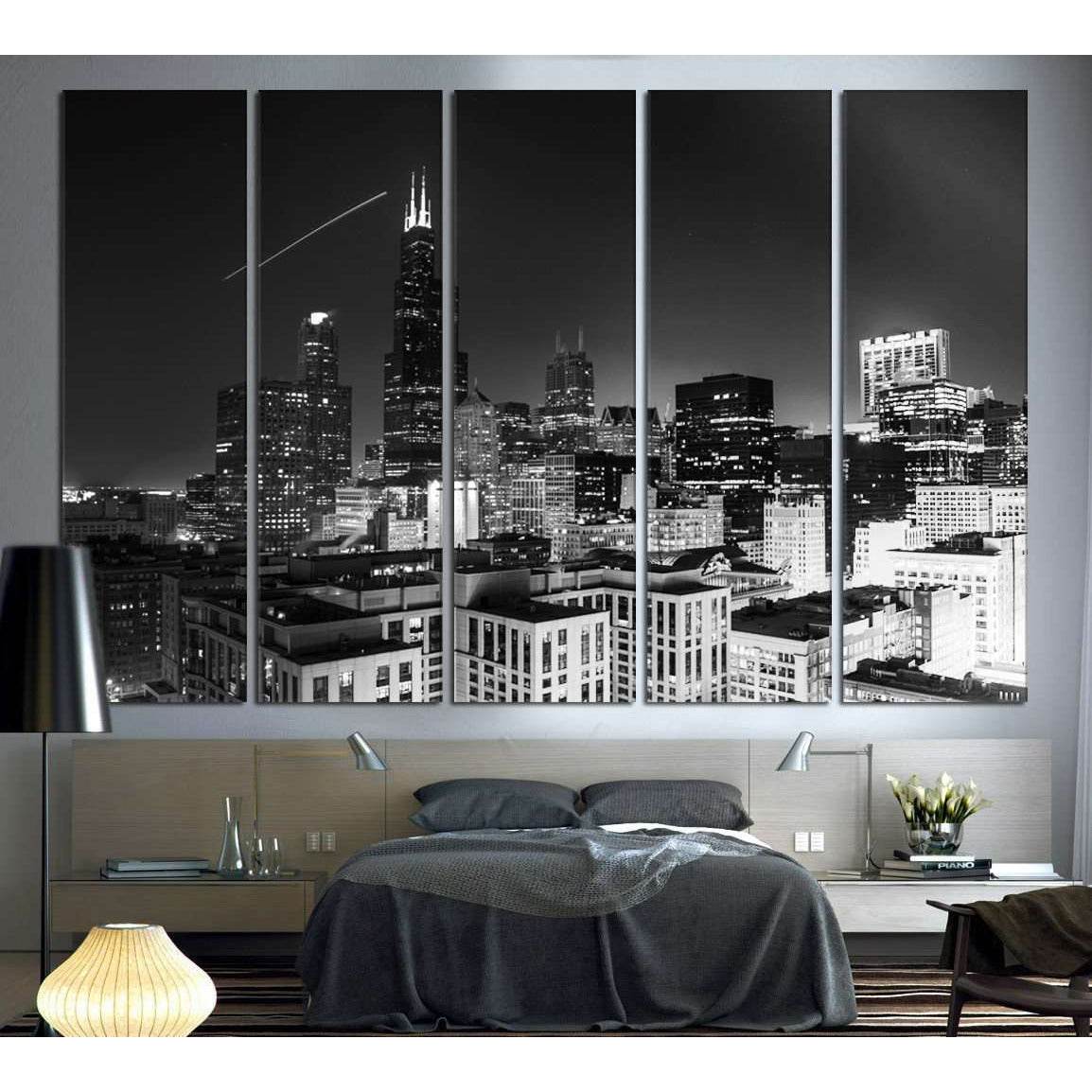 Chicago Cityscape №1098 Ready to Hang Canvas Print - Zellart Canvas Prints ALL_Products, autopostr_pinterest_65155, autopostr_pinterest_65157, autopostr_pinterest_65158, autopostr_pinterest_65160