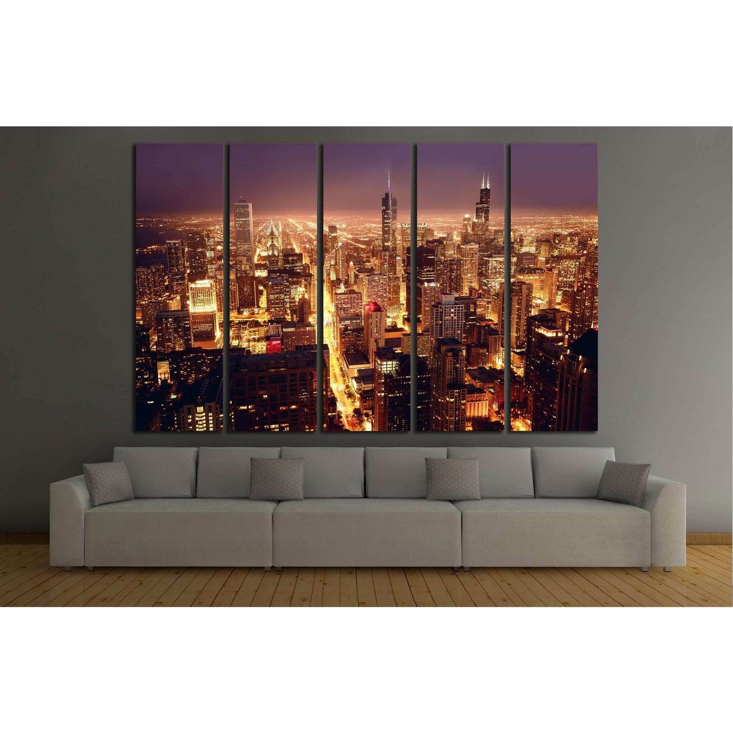 Chicago, Illinois №240 Ready to Hang Canvas Print - Zellart Canvas Prints ALL_Products, wd-240