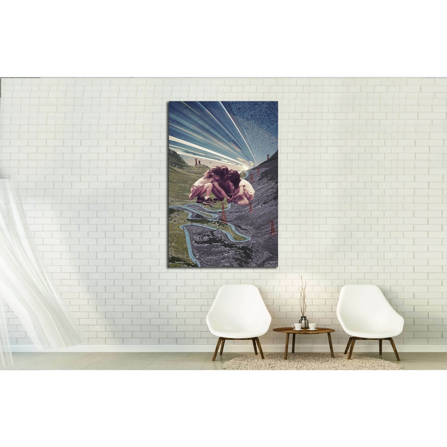 childrens play division point (Eugenia Loli) №3392 Ready to Hang Canvas Print - Zellart Canvas Prints ALL_Products, s-3392