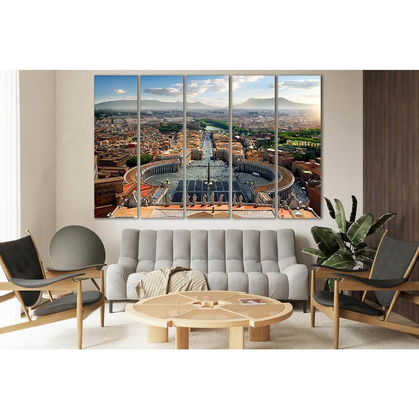 Cityscape Italy Rome Vatican №SL345 Ready to Hang Canvas Print - Zellart Canvas Prints 0new, ALL_Products, Cityscapes & Skylines