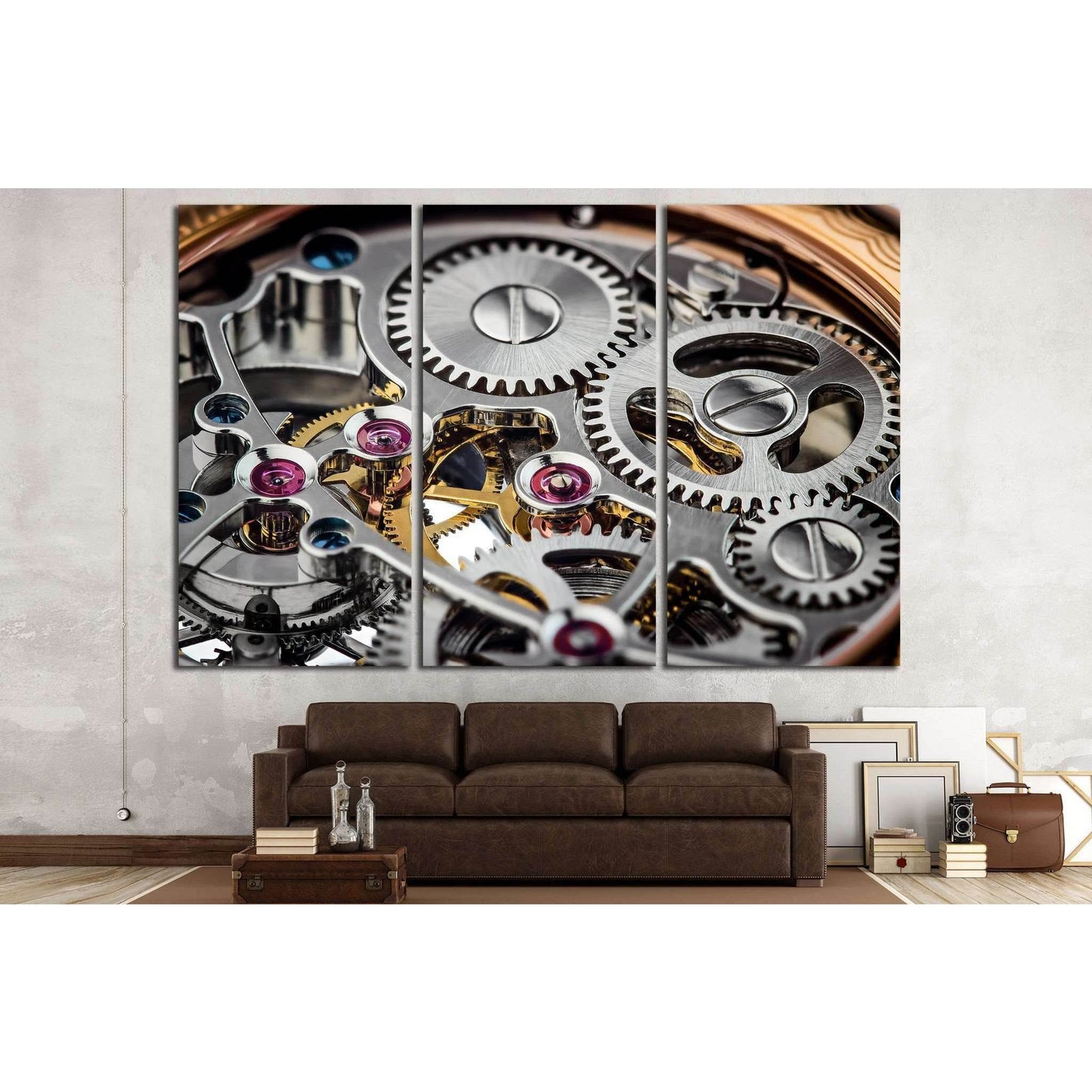 Clock Mechanism №218 Ready to Hang Canvas Print - Zellart Canvas Prints ALL_Products, wd-218