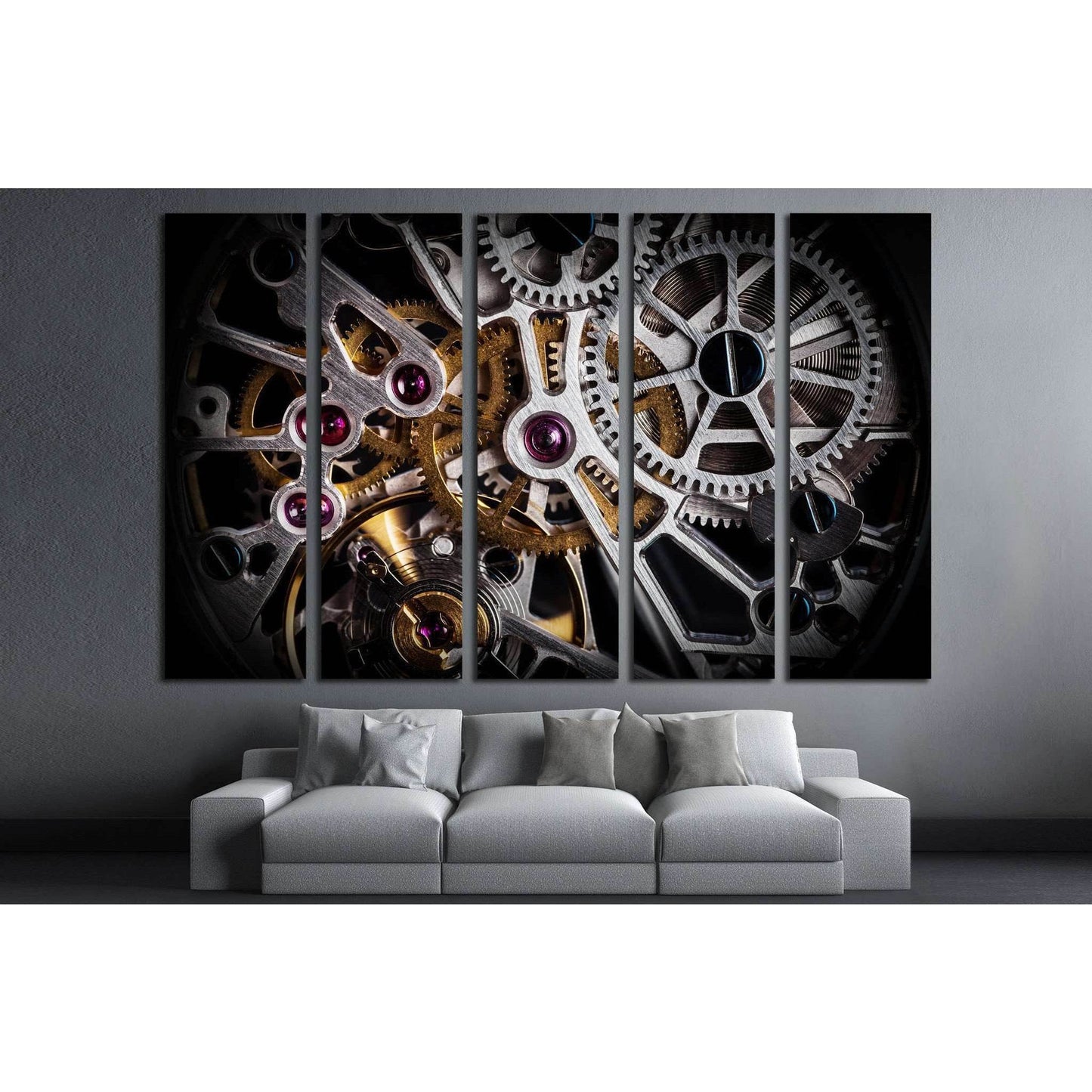 Clock Mechanism №535 Ready to Hang Canvas Print - Zellart Canvas Prints ALL_Products, s-535