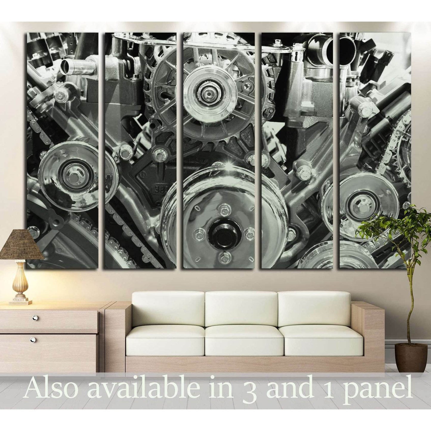 Close up engine №137 Ready to Hang Canvas Print - Zellart Canvas Prints ALL_Products, wd-137