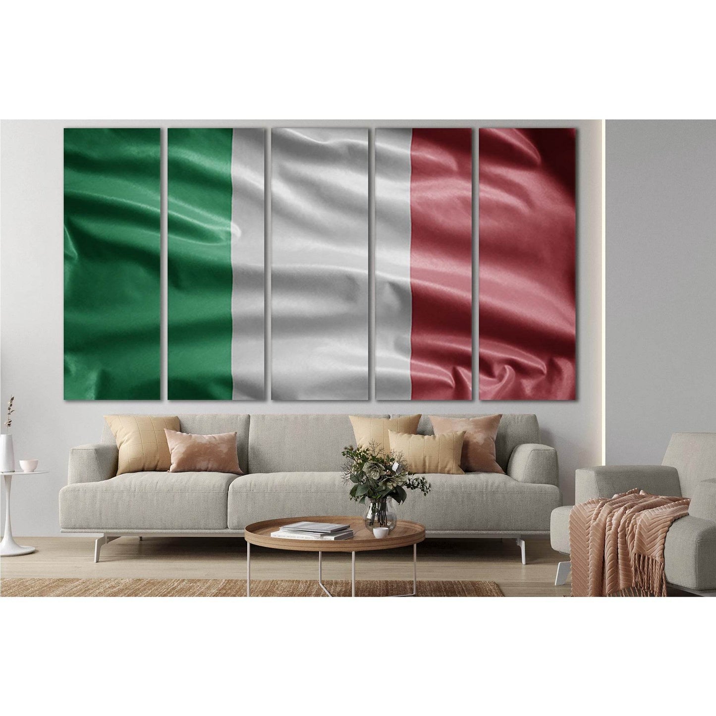Close Up Of Italy Flag №SL1184 Ready to Hang Canvas Print - Zellart Canvas Prints 0new, ALL_Products, Flags