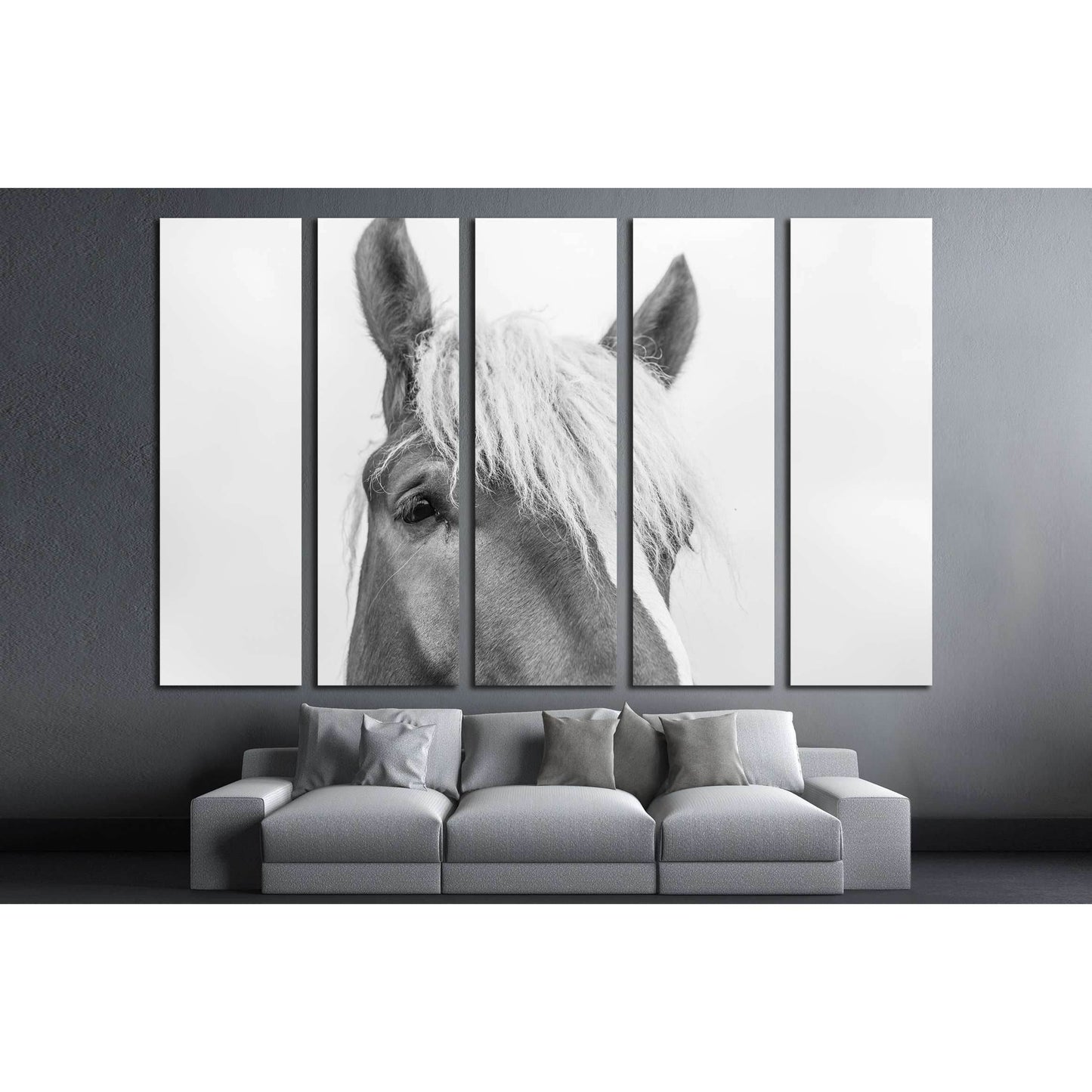 Closeup horse wall art №5007 - Zellart Canvas Prints ALL_Products, Horses, s-5007