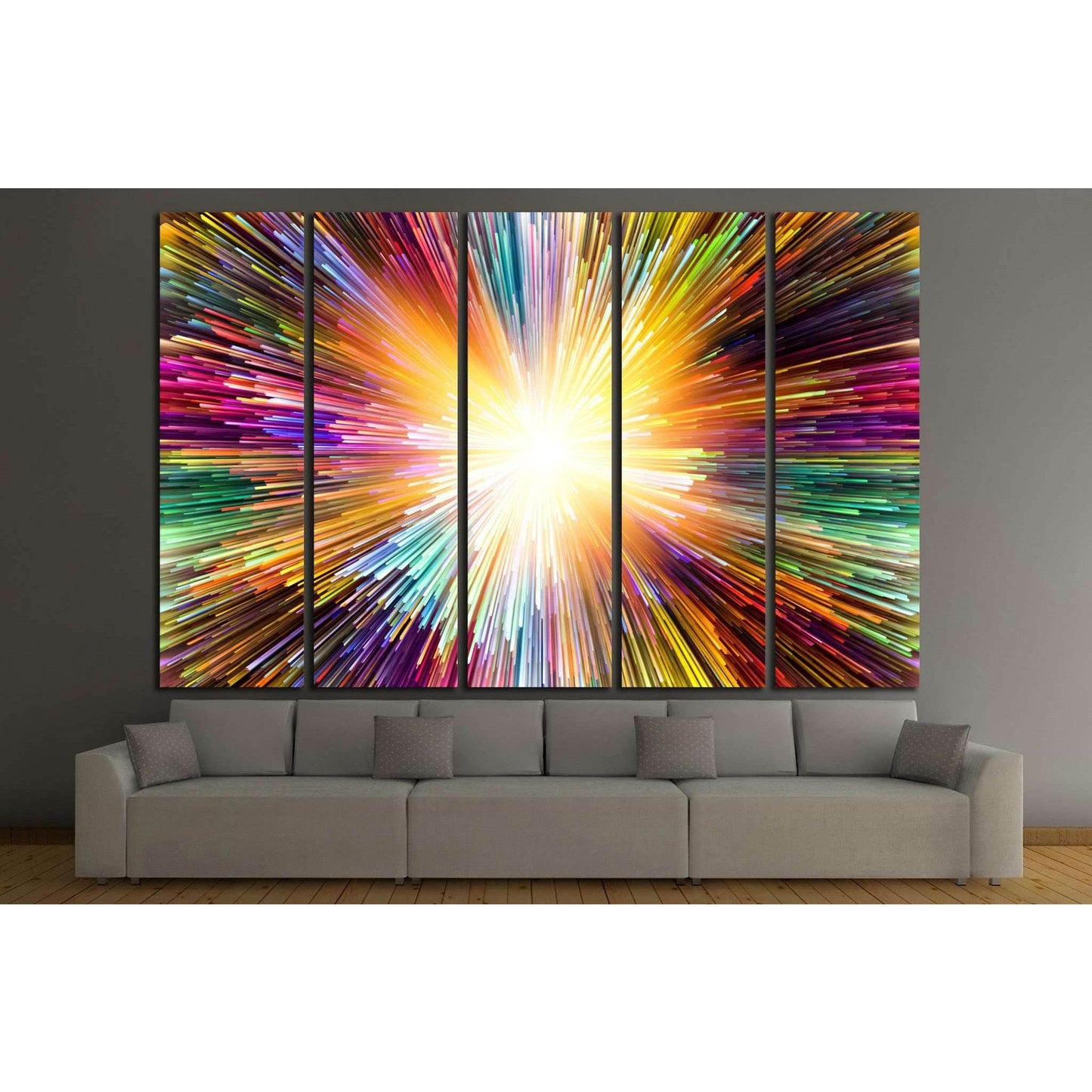 Color Explosion №1057 Ready to Hang Canvas Print - Zellart Canvas Prints ALL_Products, s-1057