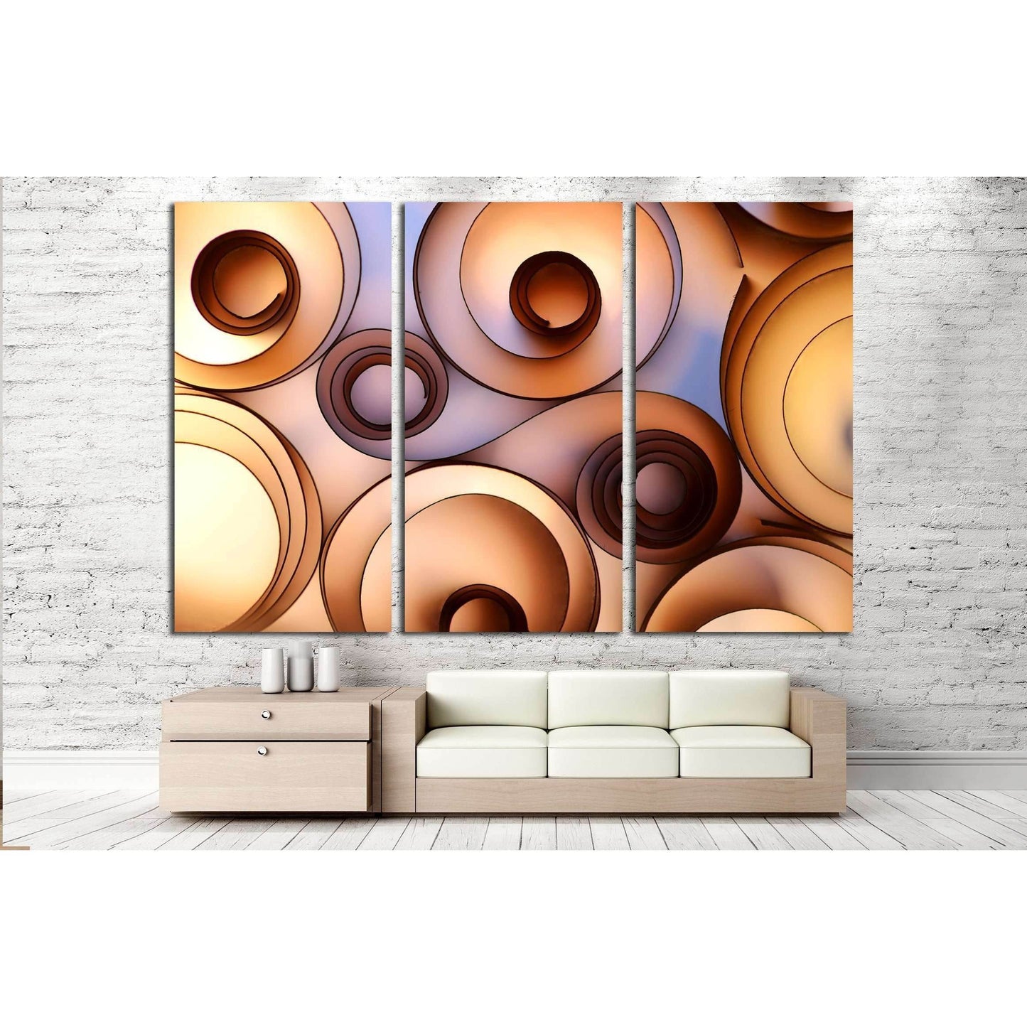 color paper decoration №3223 Ready to Hang Canvas Print - Zellart Canvas Prints ALL_Products, s-3223