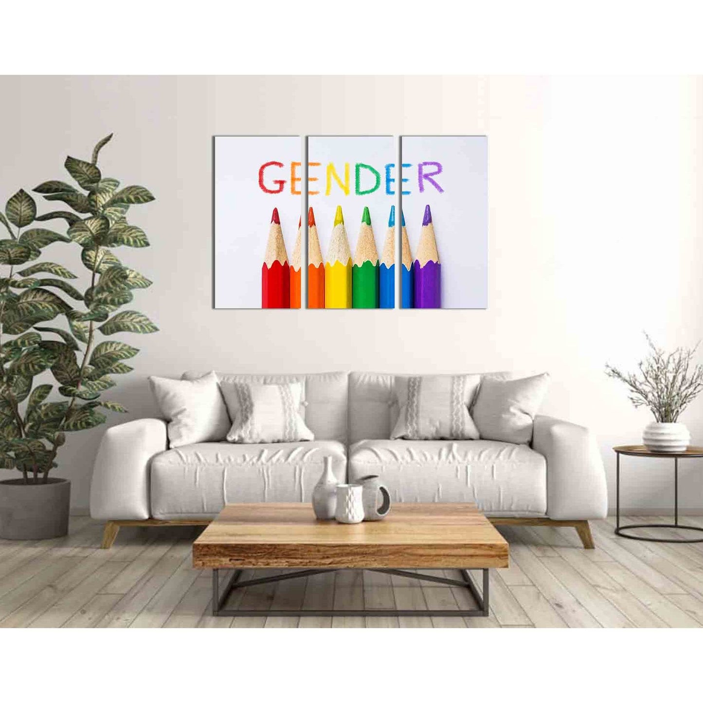 Colored pencil №2107 Ready to Hang Canvas Print - Zellart Canvas Prints ALL_Products