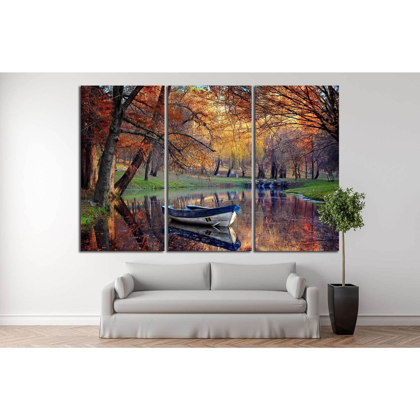 Colorful autumn landscape №850 Ready to Hang Canvas Print - Zellart Canvas Prints ALL_Products, s-850