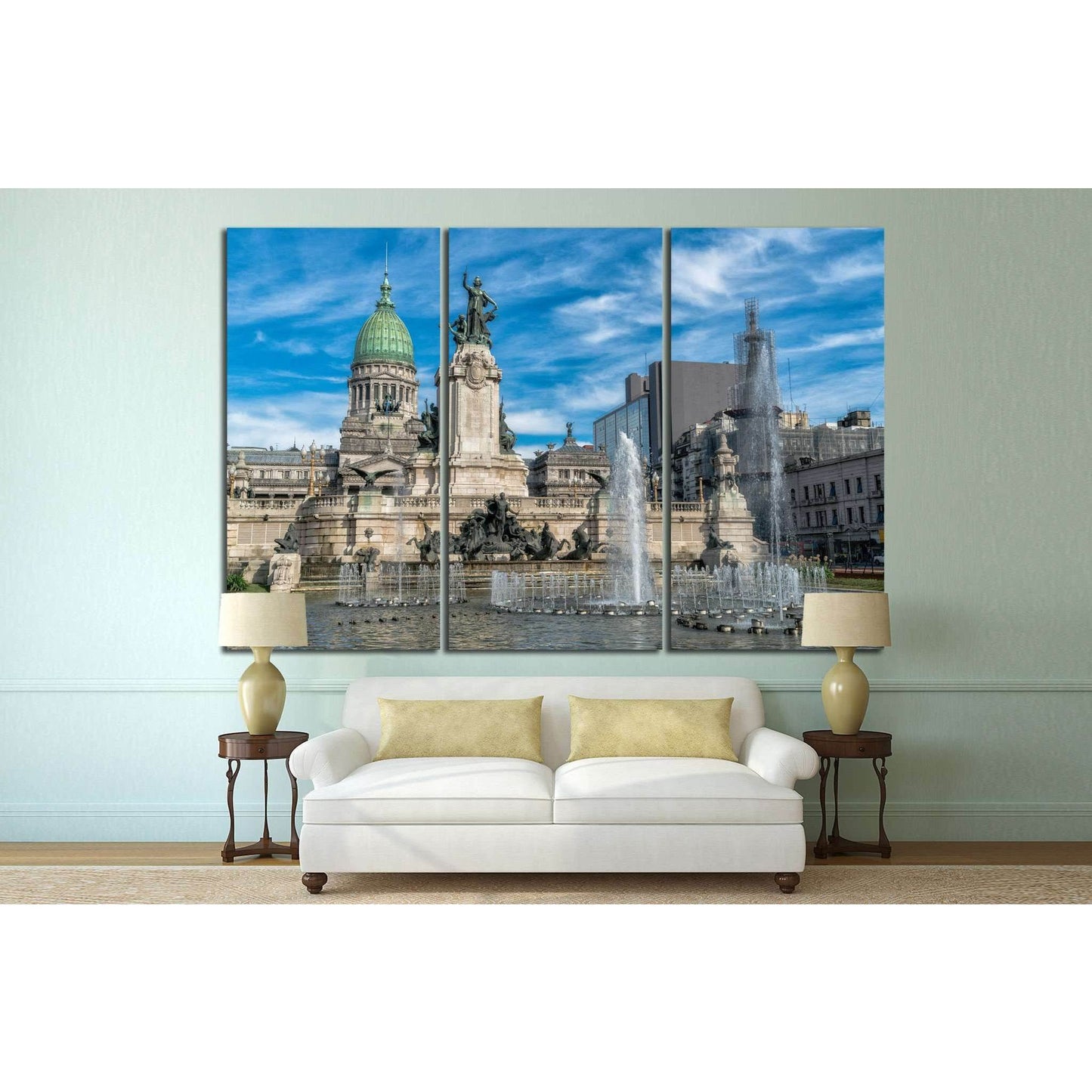 Congress of the Argentina, Buenos Aires, Argentina №1239 Ready to Hang Canvas Print - Zellart Canvas Prints ALL_Products, s-1239