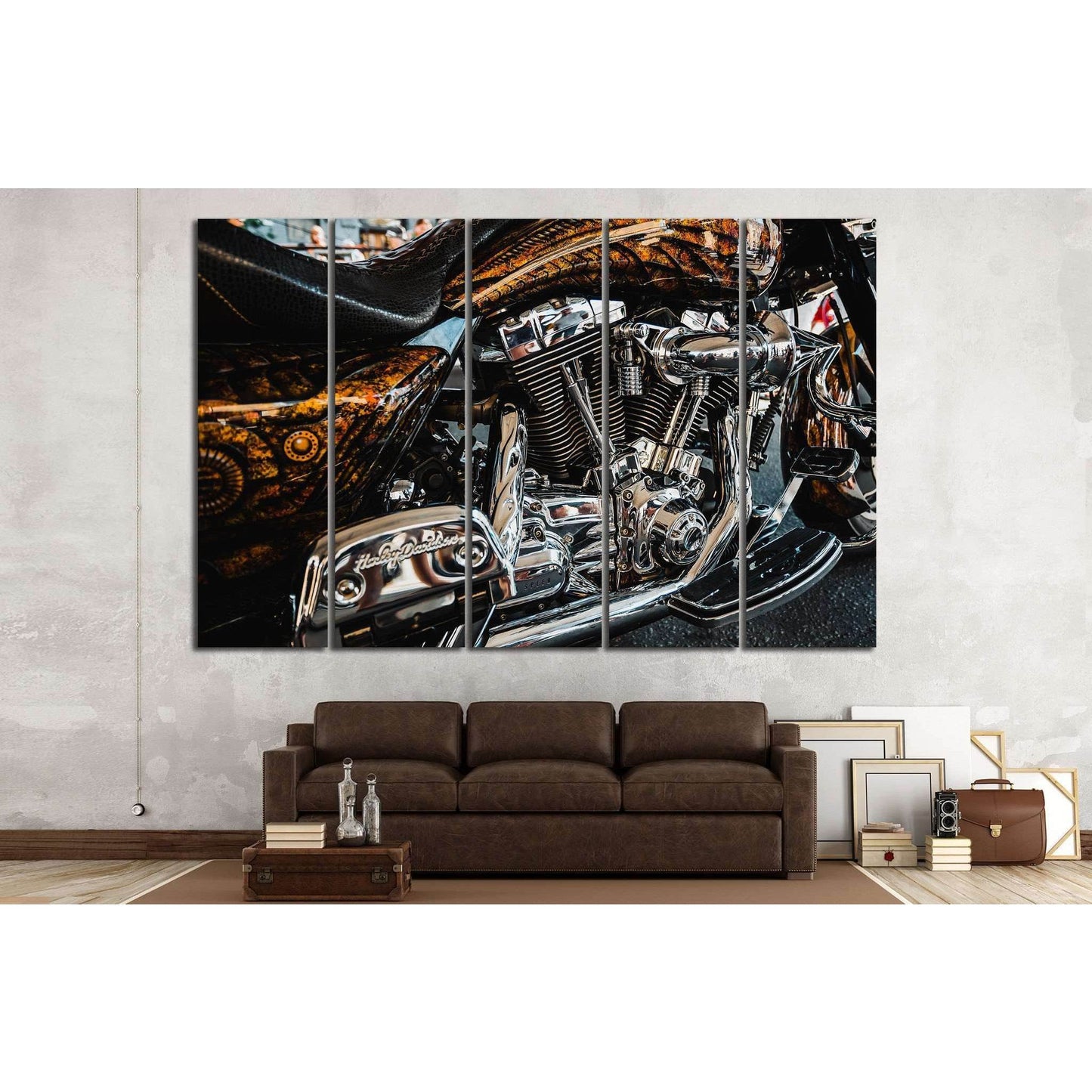 Custom Motor Bike №540 Ready to Hang Canvas Print - Zellart Canvas Prints ALL_Products, s-540