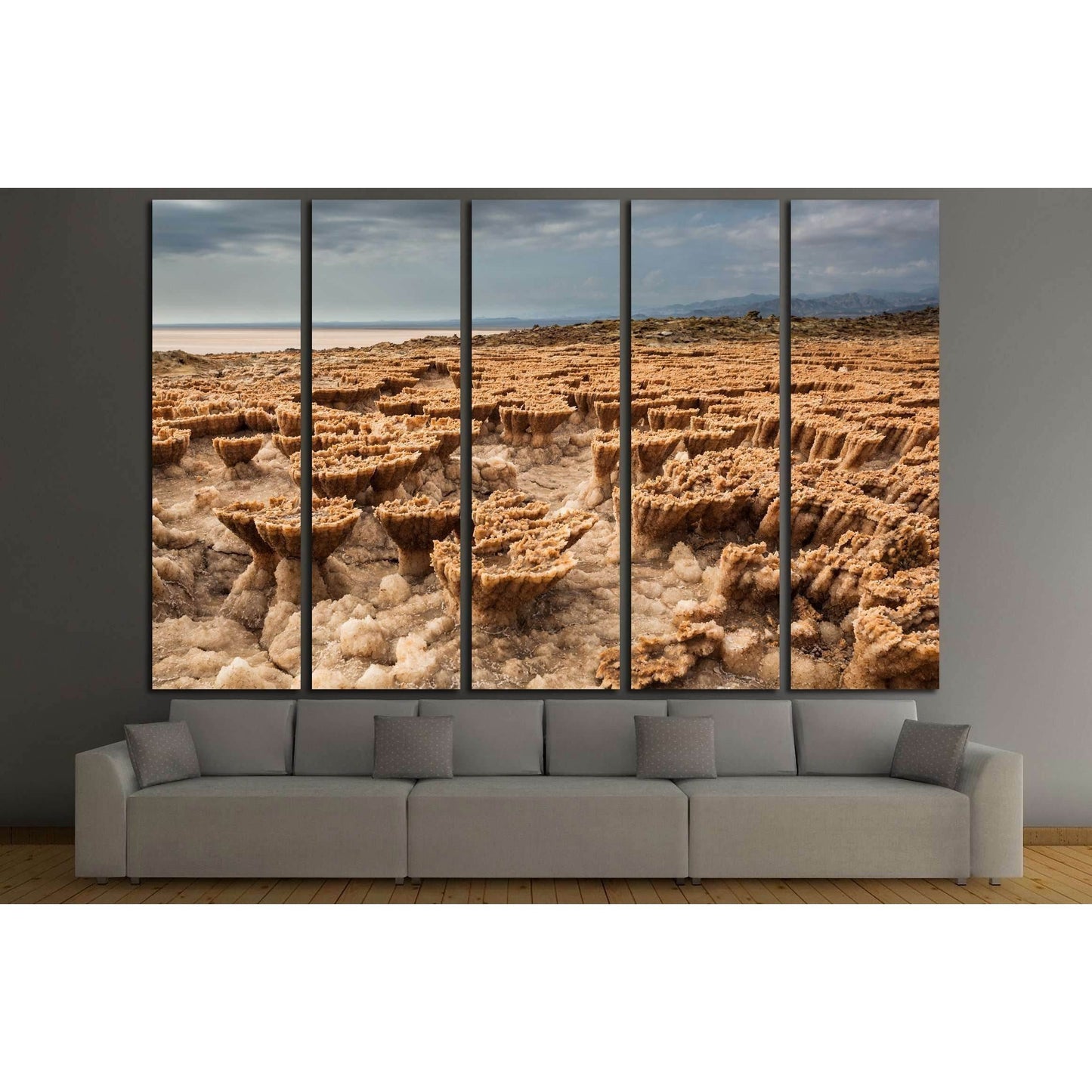 Dallol volcano in Danakil Depression - Afar region - Ethiopia №3206 Ready to Hang Canvas Print - Zellart Canvas Prints ALL_Products, s-3206