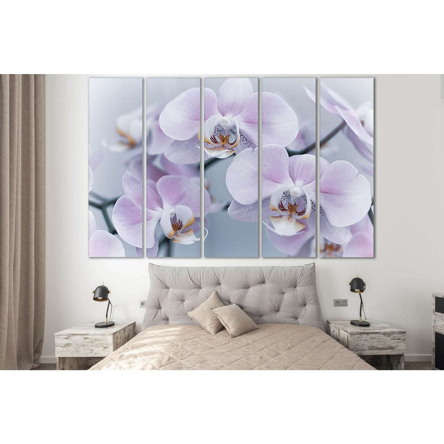 Delicate Orchid Flowers №SL710 Ready to Hang Canvas Print - Zellart Canvas Prints 0new, ALL_Products, Floral & Botanical Wall Art