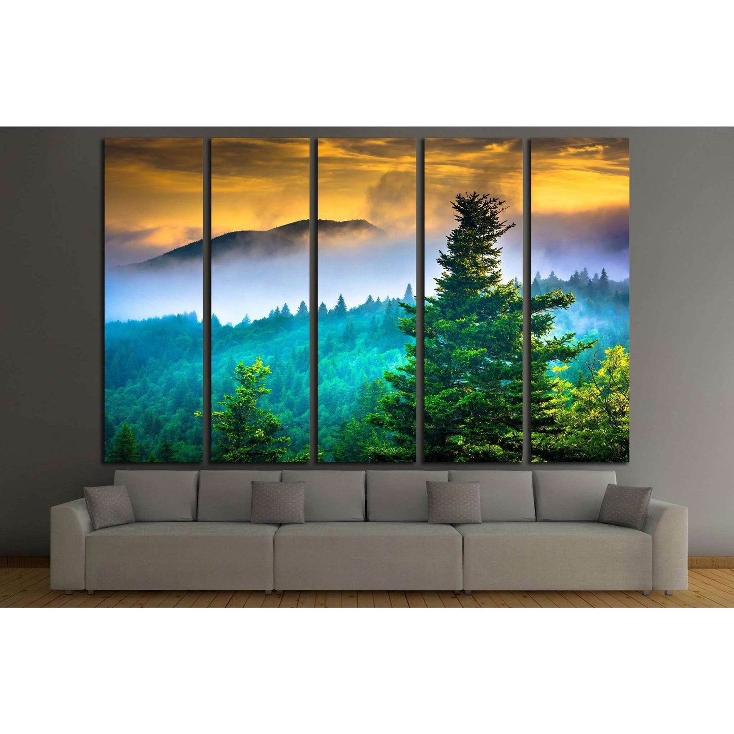 Devil's Courthouse, near the Blue Ridge Parkway in North Carolina №1975 Ready to Hang Canvas Print - Zellart Canvas Prints ALL_Products, s-1975