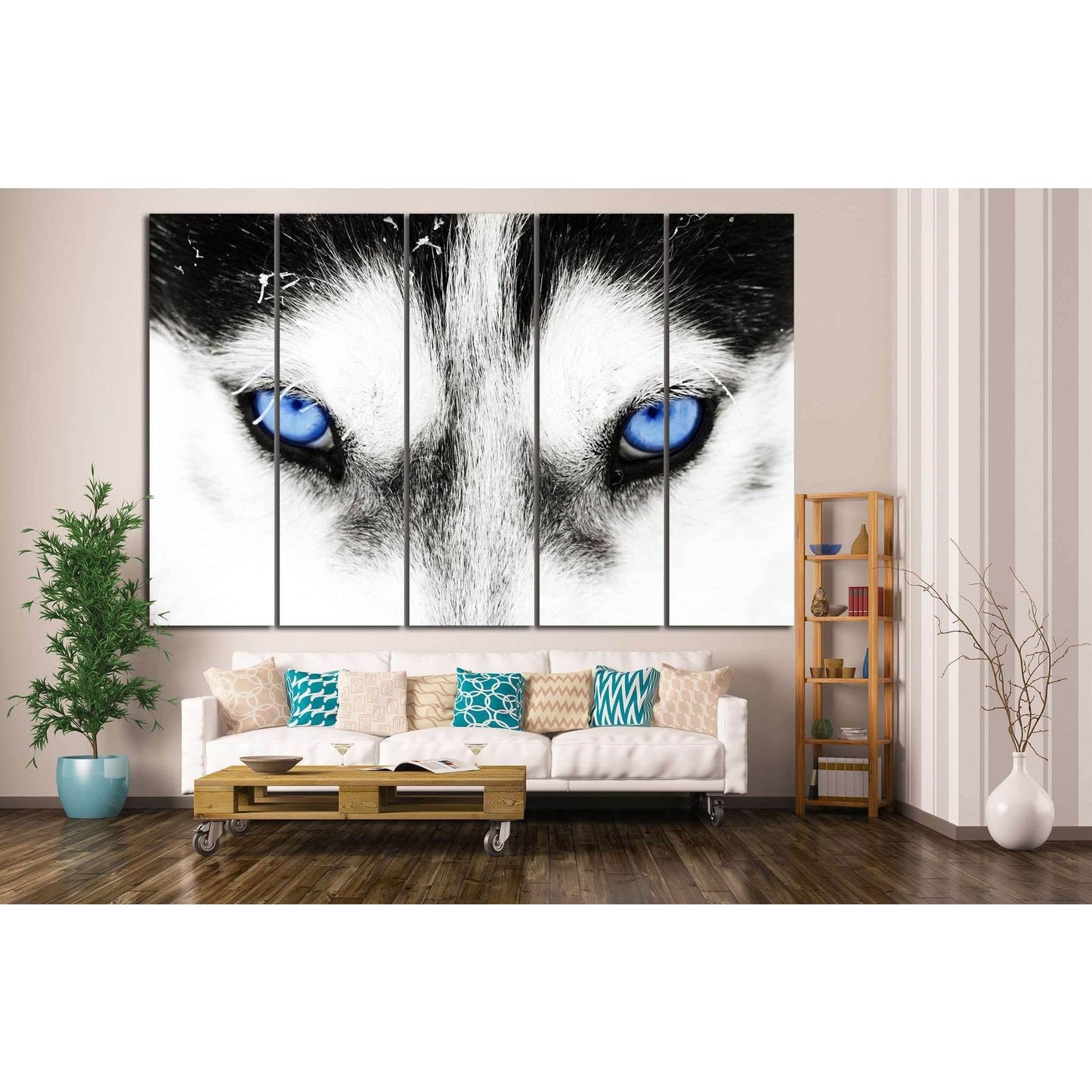 Dogs blue eyes №10 Ready to Hang Canvas Print - Zellart Canvas Prints ALL_Products, s-10