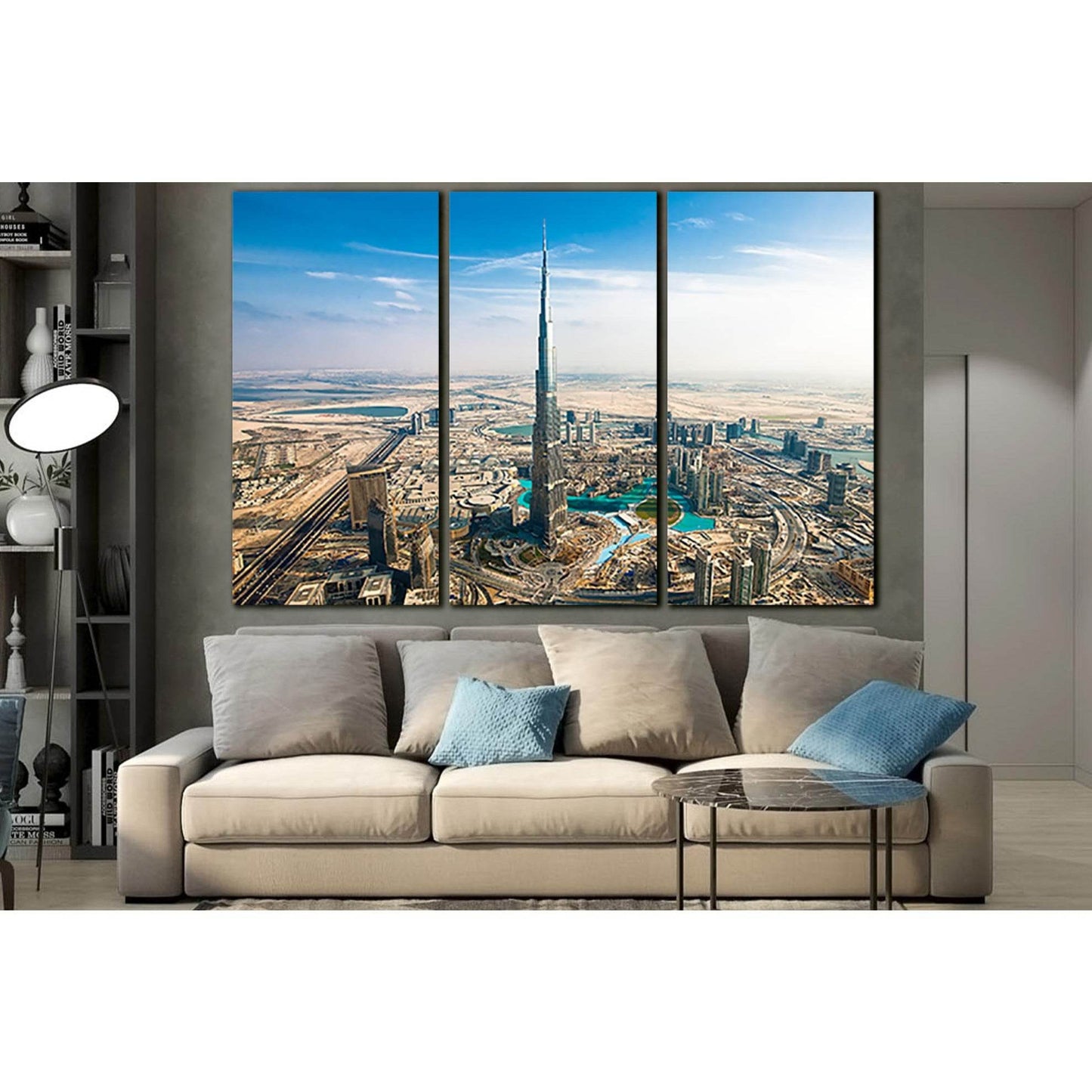 Downtown Dubai №SL1363 Ready to Hang Canvas Print - Zellart Canvas Prints 0new, ALL_Products, Architecture