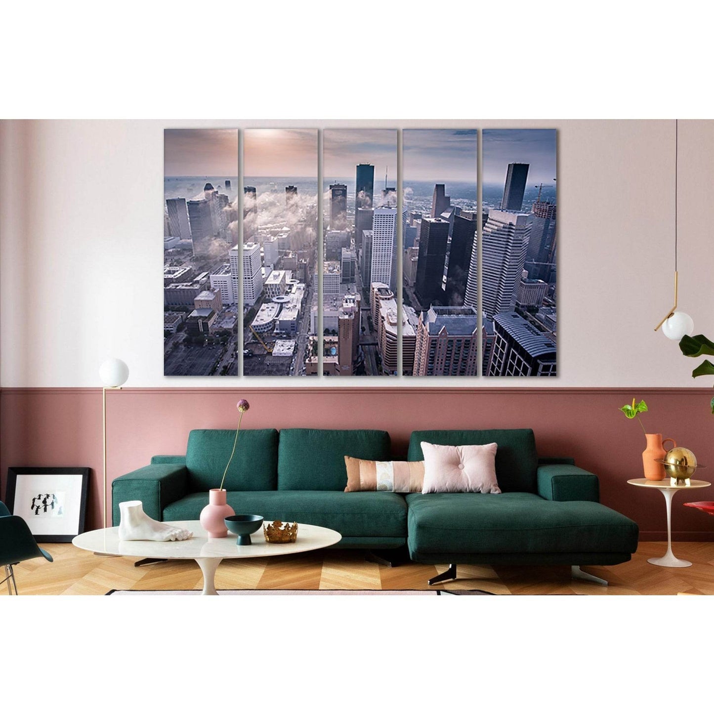 Downtown Houston Texas Skyline №SL332 Ready to Hang Canvas Print - Zellart Canvas Prints 0new, ALL_Products, Cityscapes & Skylines