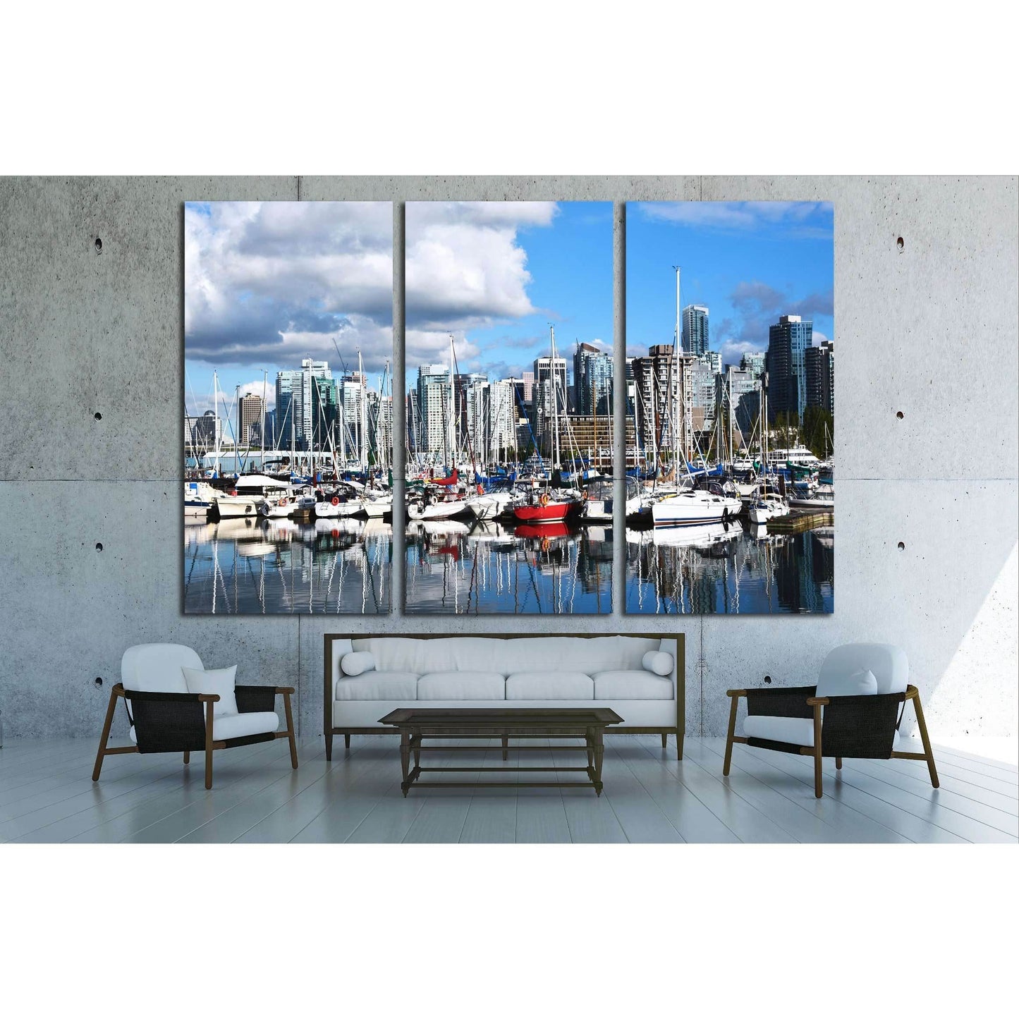 Downtown of the beautiful city №2712 Ready to Hang Canvas Print - Zellart Canvas Prints ALL_Products, s-2712