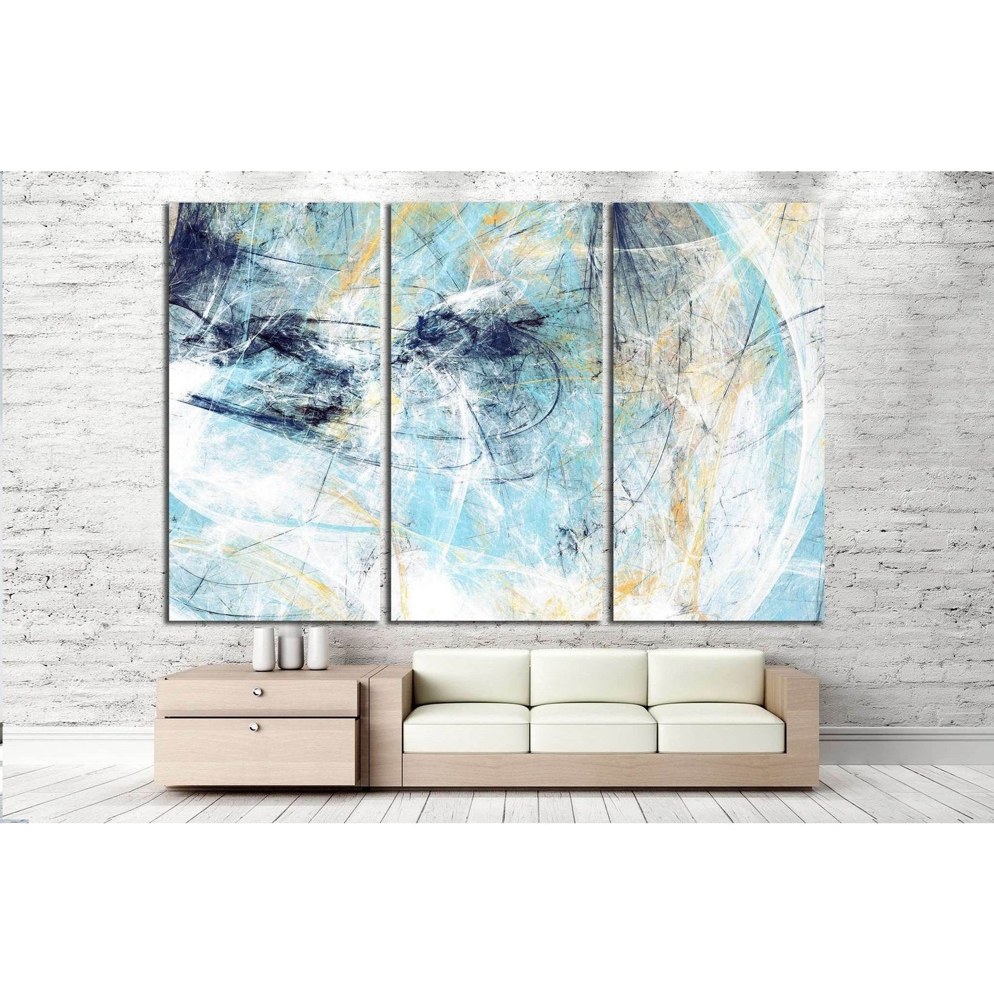 Dynamic painting texture №1050 Ready to Hang Canvas Print - Zellart Canvas Prints ALL_Products, s-1050