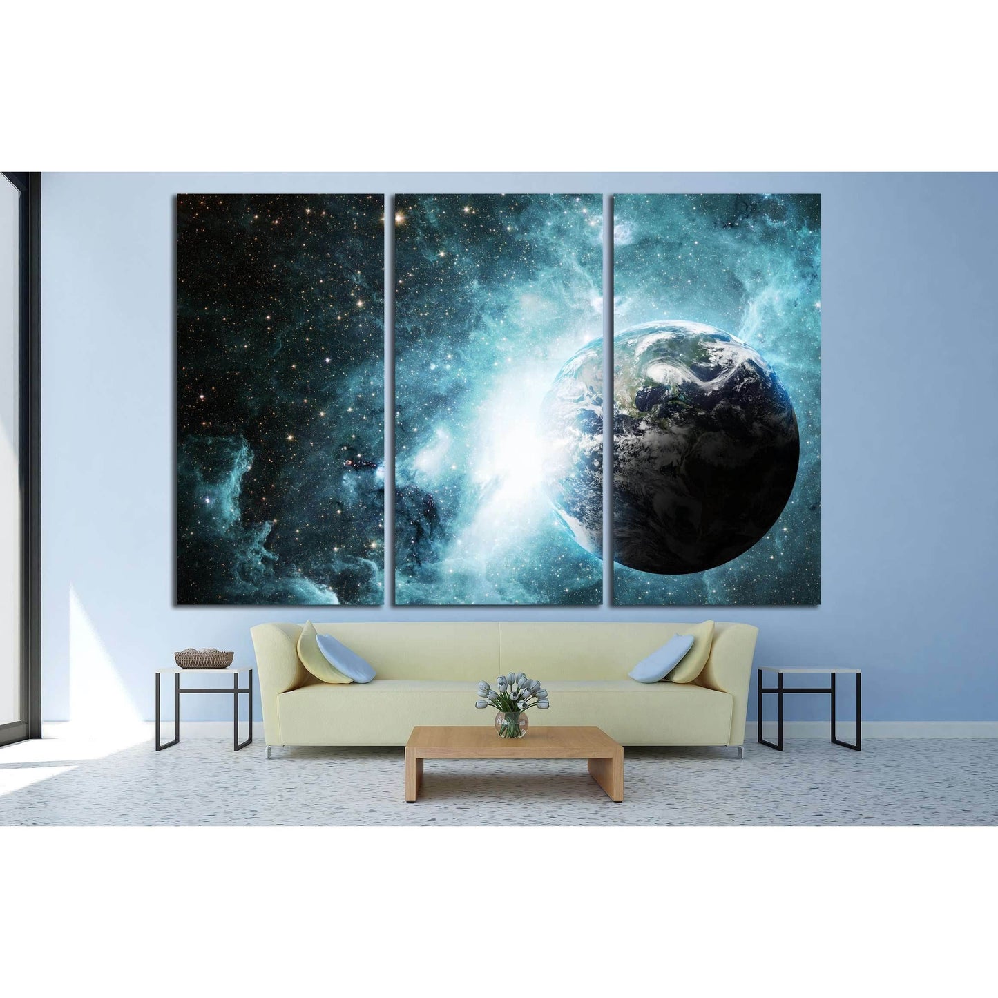 Earth and space, Elements of this image furnished by NASA №2458 Ready to Hang Canvas Print - Zellart Canvas Prints ALL_Products, s-2458