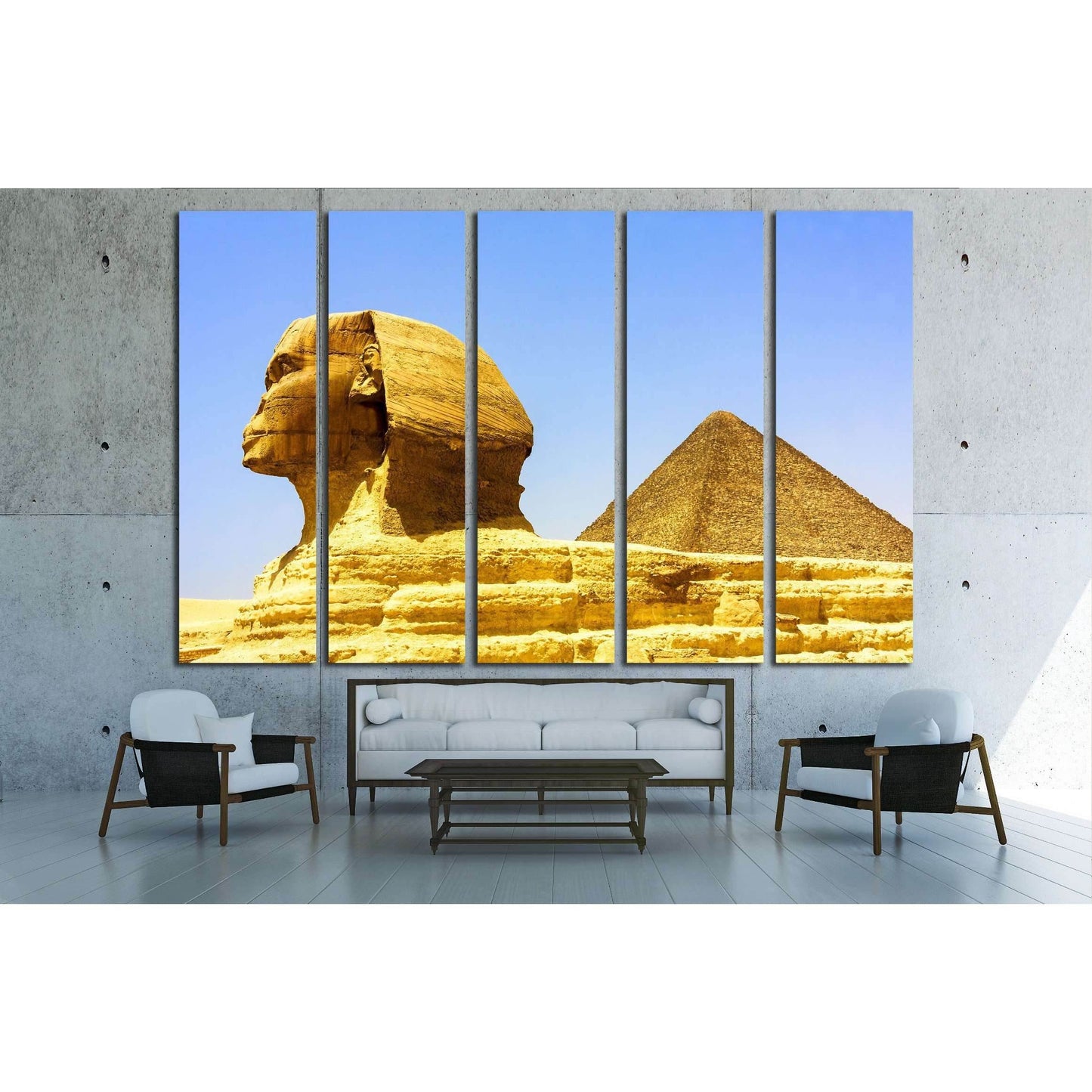 Egyptian pyramids in Giza №2199 Ready to Hang Canvas Print - Zellart Canvas Prints ALL_Products, s-2199