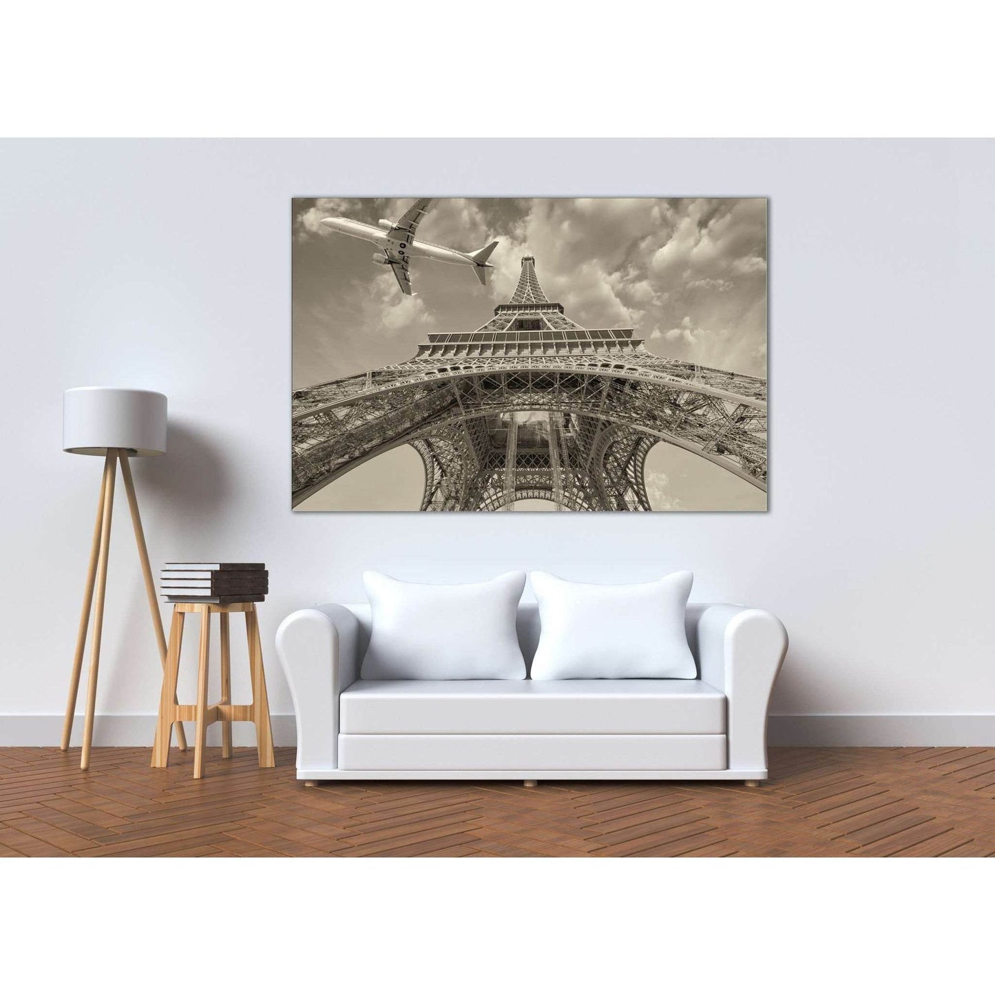 Eiffel Tower and Airplane №3005 Ready to Hang Canvas PrintCanvas art arrives ready to hang, with hanging accessories included and no additional framing required. Every canvas print is hand-crafted, made on-demand at our workshop and expertly stretched aro