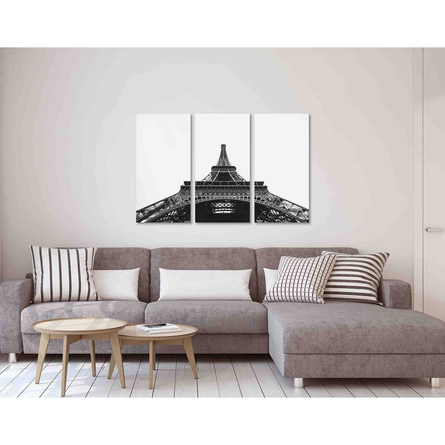 Eiffel tower №D2826 Ready to Hang Canvas Print - Zellart Canvas Prints 0new, ALL_Products, Black & White Wall Art