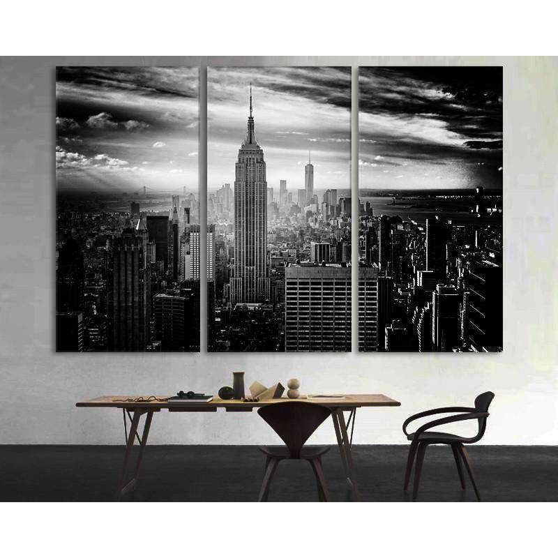 Empire State Building №1088 Ready to Hang Canvas Print - Zellart Canvas Prints ALL_Products, autopostr_pinterest_65155, autopostr_pinterest_65157, autopostr_pinterest_65158, autopostr_pinterest_65160