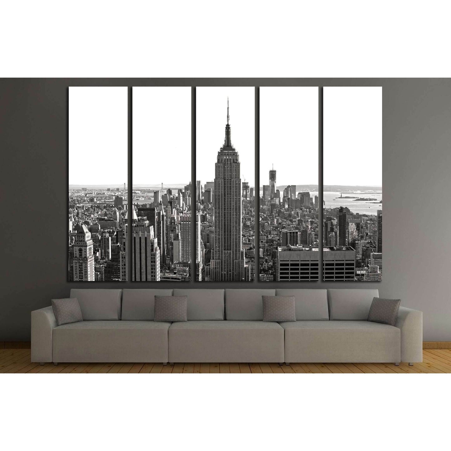Empire State Building.NEW YORK CITY №2613 Ready to Hang Canvas Print - Zellart Canvas Prints 0_NY_ART, ALL_Products, s-2613