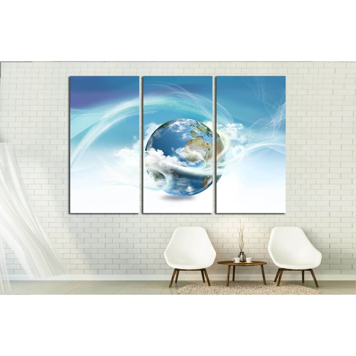 Energy Surrounding Earth with Law of Attraction №2462 Ready to Hang Canvas Print - Zellart Canvas Prints ALL_Products, s-2462