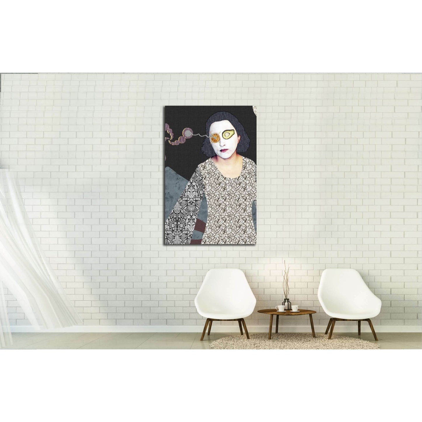 eugenia self portrait (Eugenia Loli) №3394 Ready to Hang Canvas Print - Zellart Canvas Prints ALL_Products, s-3394