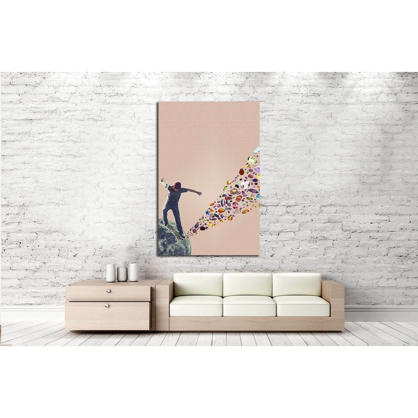 extraction of precious and other stones (Eugenia Loli) №3395 Ready to Hang Canvas Print - Zellart Canvas Prints ALL_Products, s-3395