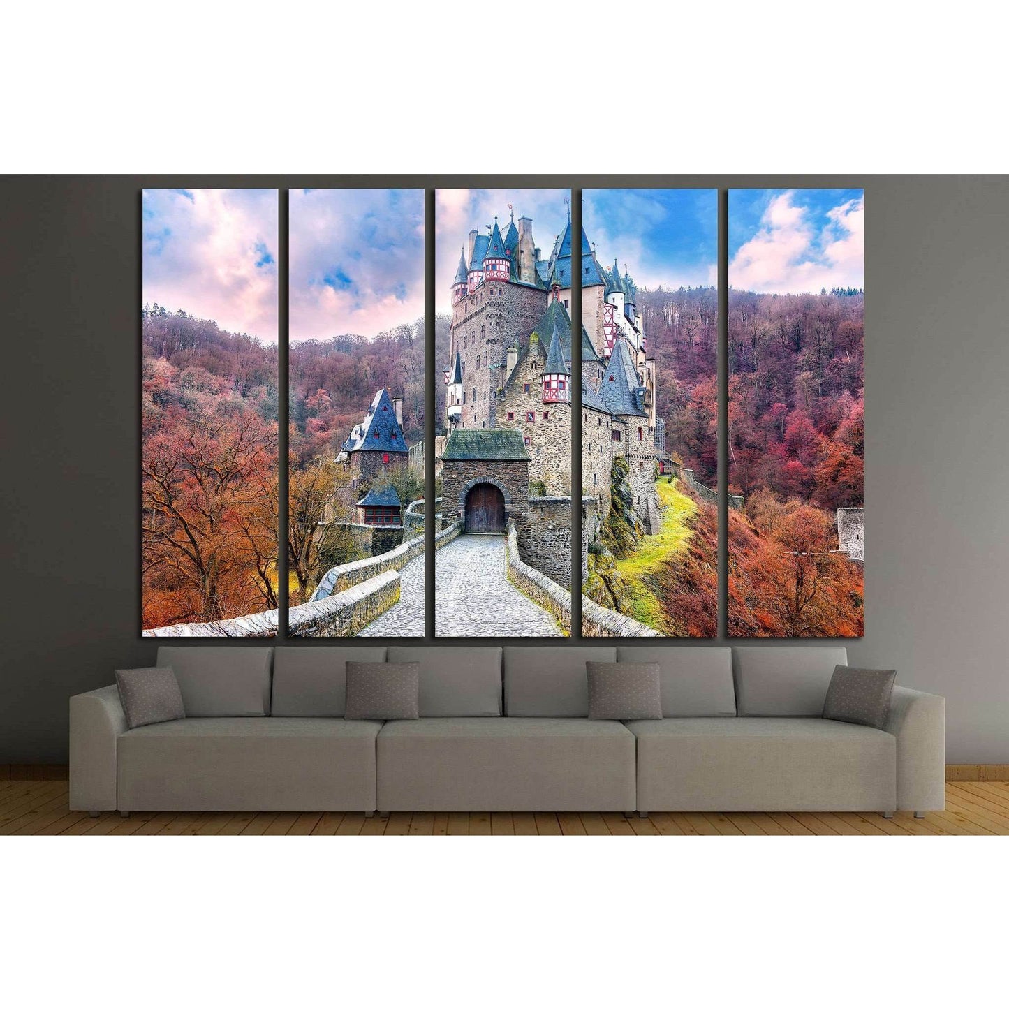 Fairytale castle scenery №1807 Ready to Hang Canvas Print - Zellart Canvas Prints ALL_Products, s-1807