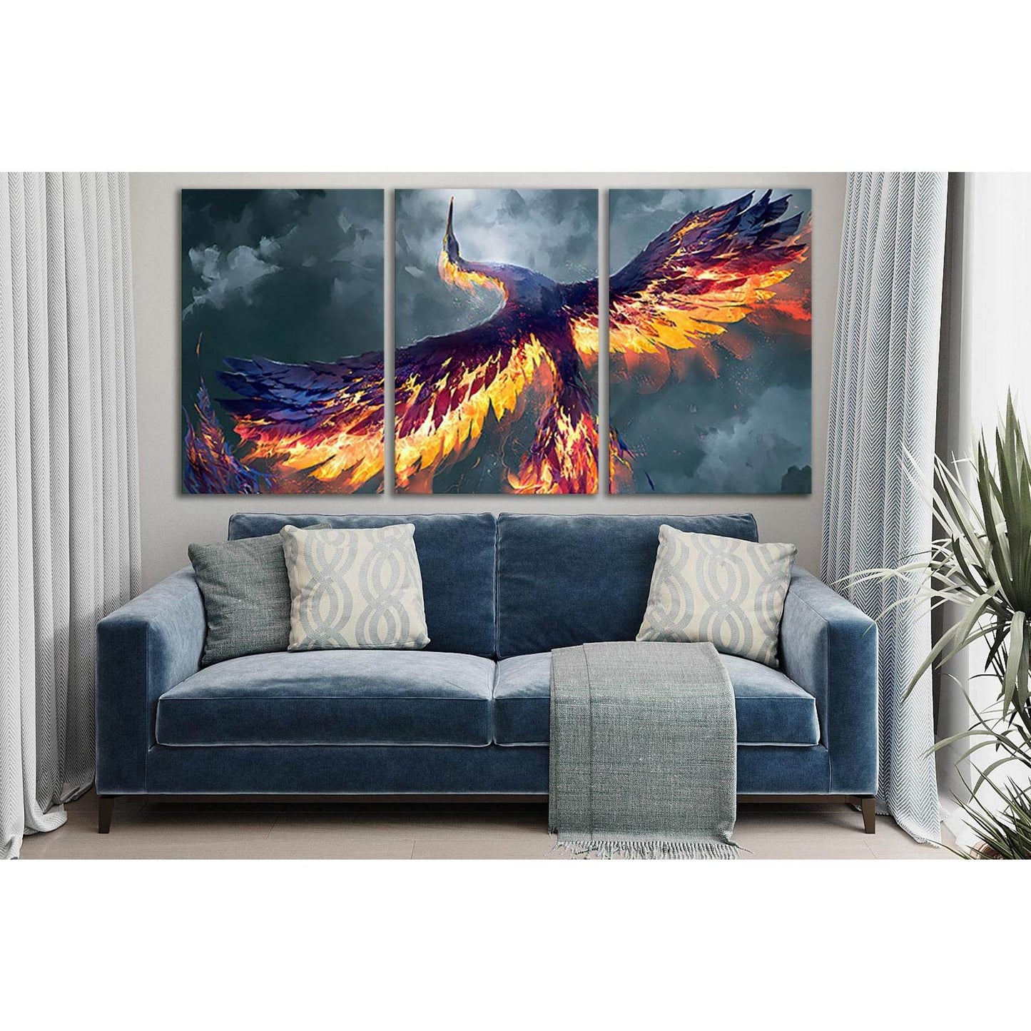 Fantasy Phoenix №SL1274 Ready to Hang Canvas Print - Zellart Canvas Prints 0new, ALL_Products, Fantasy And Sci Fi Wall Art
