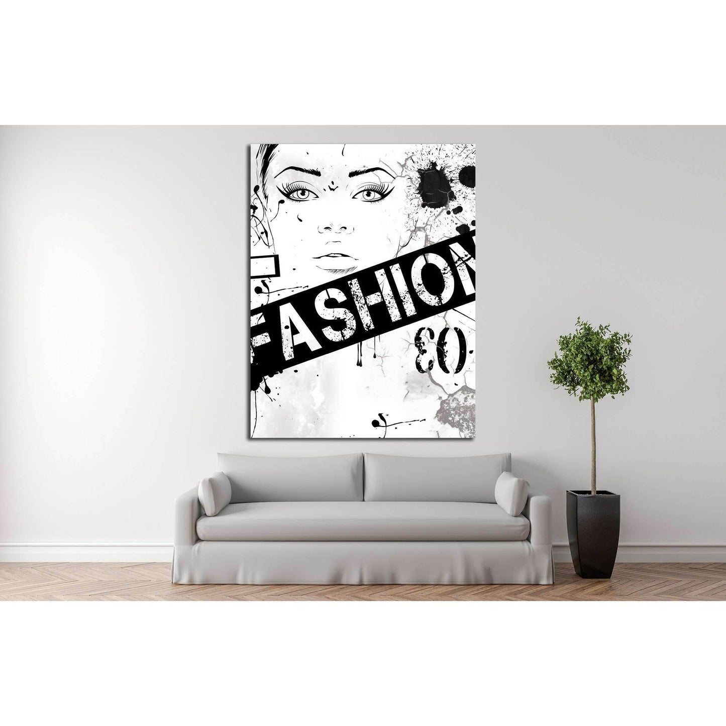 fashion №4533 Ready to Hang Canvas Print - Zellart Canvas Prints ALL_Products, s-4533