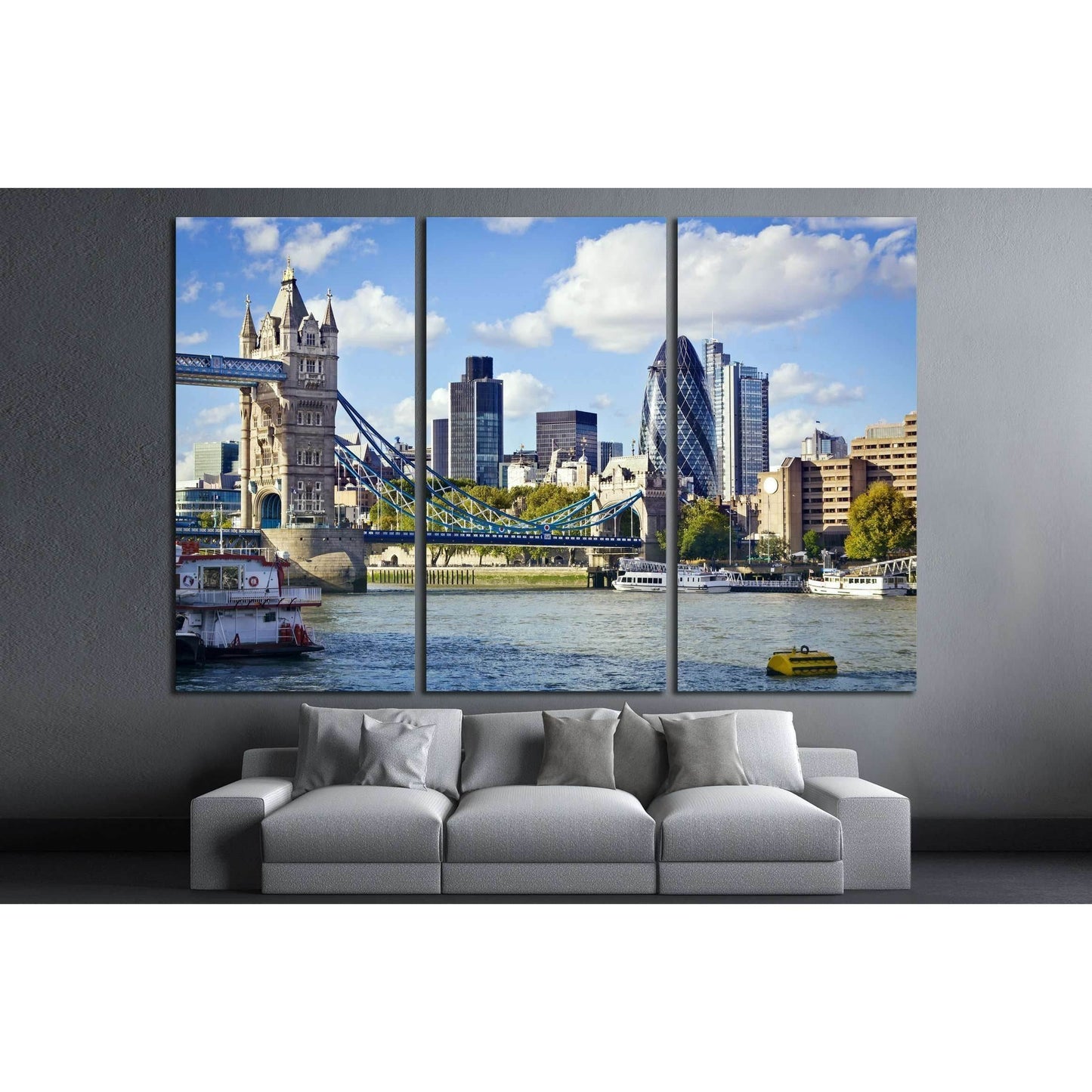 Financial District of London and the Tower Bridge №2597 Ready to Hang Canvas PrintCanvas art arrives ready to hang, with hanging accessories included and no additional framing required. Every canvas print is hand-crafted, made on-demand at our workshop an