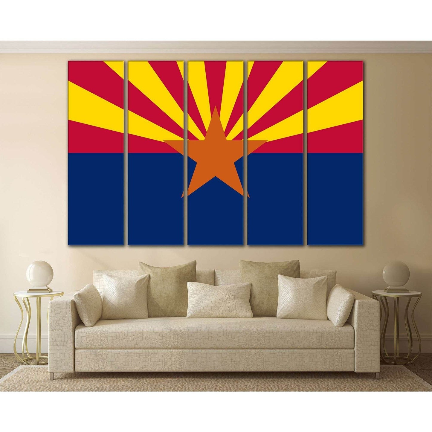 Flag of Arizona №833 Ready to Hang Canvas Print - Zellart Canvas Prints ALL_Products, z-833